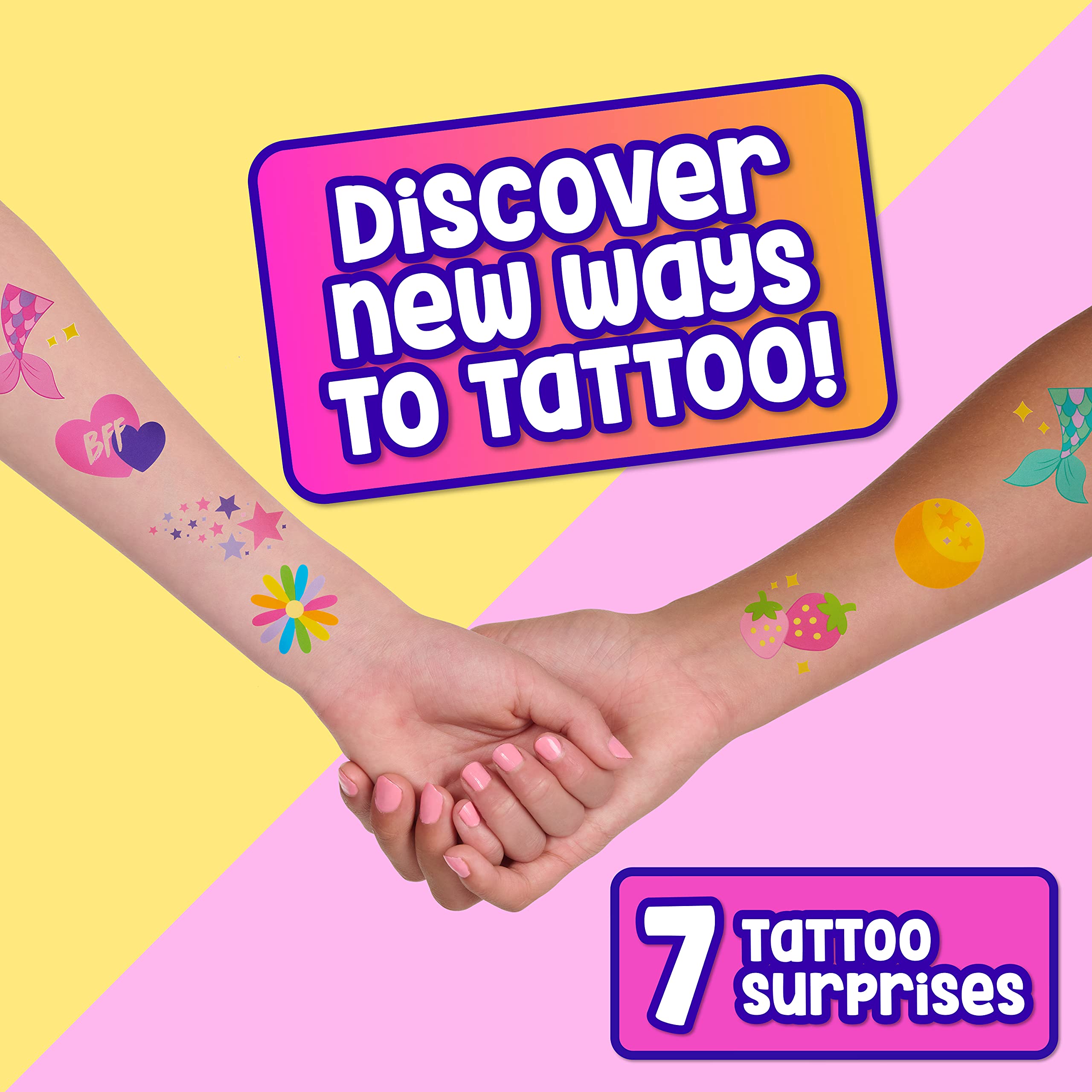 Style Squad - 7 Days of Temporary Tattoos Kit for Kids & Adults | Fun Body Art for Parties, Festivals & Everyday Wear