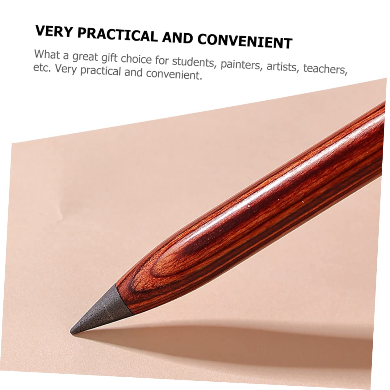 BCOATH 6-Pack Eternal Everlasting Inkless Pencils - Reusable Metal Sketch Drawing Pencils for Artists, Engraved Fun Gift - Perfect for Sketching, Doodling, and Creative Writing