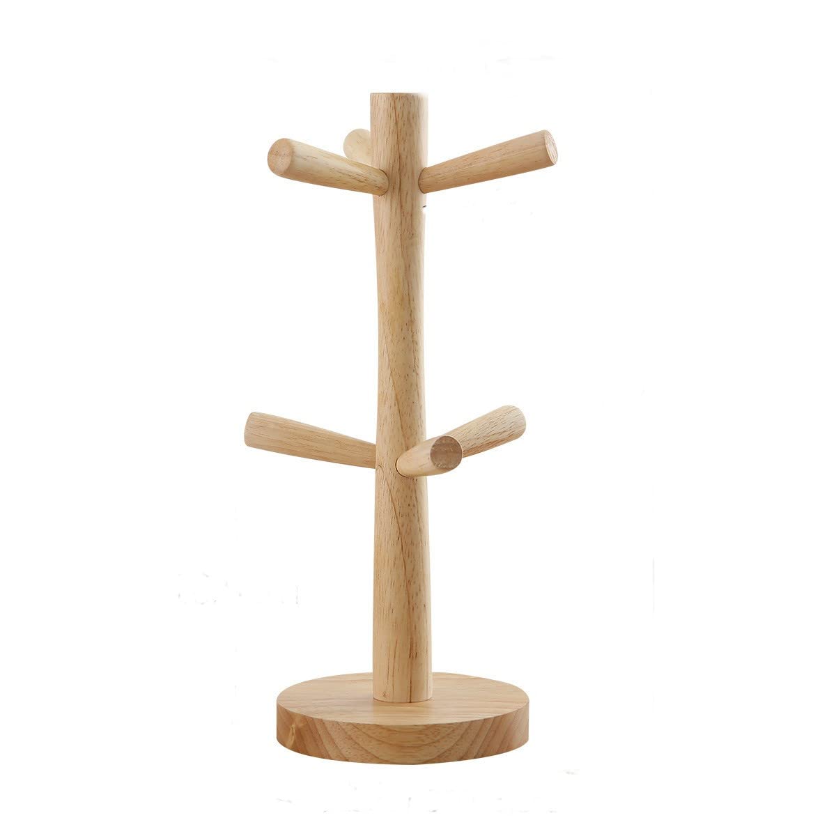 Bamboo Tea Cup Holder with Removable Stand - 6 Hanger Mug Rack for Coffee & Tea Organization | Space-Saving Kitchen Storage for Small Spaces | Perfect for Tea Lovers, Coffee Enthusiasts & Home Organization