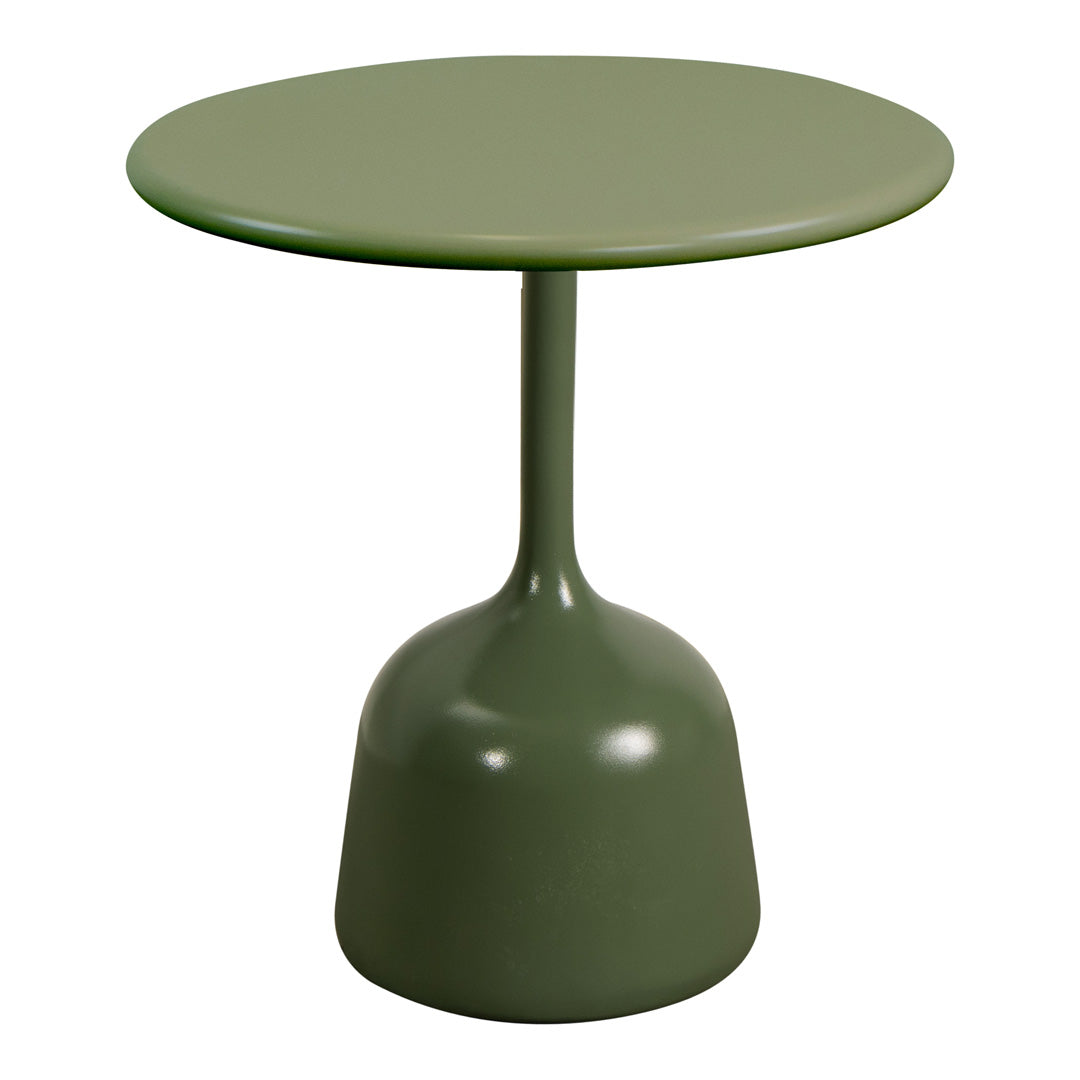 Round Coffee Table with Glaze Finish - Small Modern Side Table for Living Room, Bedroom, or Office - Perfect for Coffee, Books, and Decor