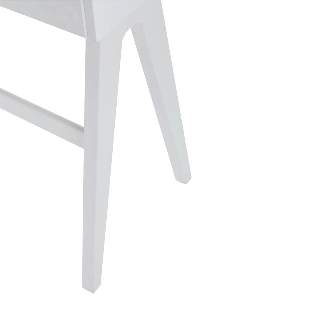 VALEN Study Desk 96cm White & Oak - Modern Writing Desk for Home Office, Student Study & Small Space Workstation