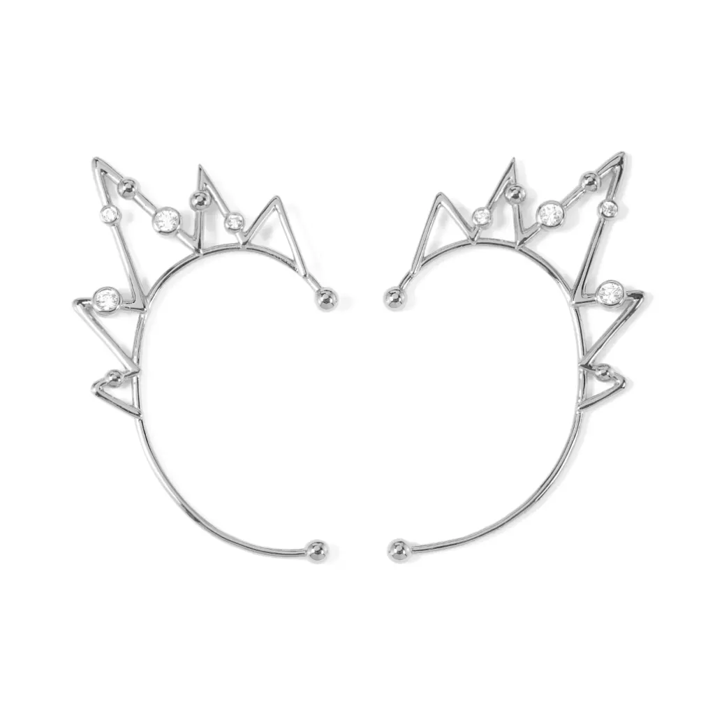 Elegant Jennifer Ear Cuffs for Women - Hypoallergenic Silver Plated Ear Climbers - Perfect for Parties, Weddings & Everyday Wear