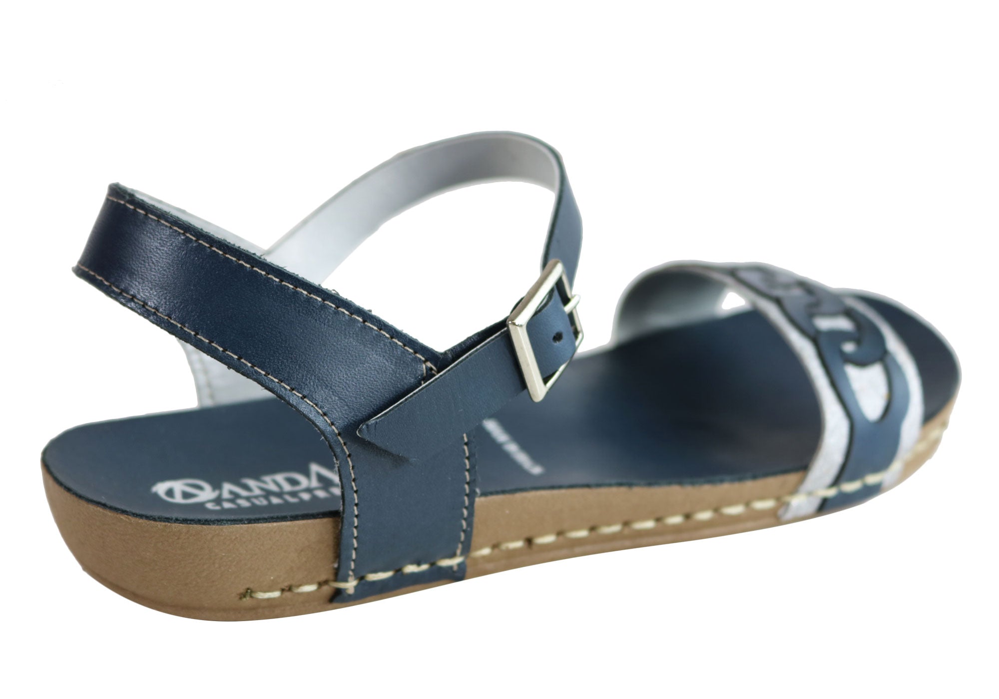 Andacco Corrie Women's Comfortable Leather Flat Sandals - Handmade in Brazil - Perfect for Summer, Beach & Casual Outings