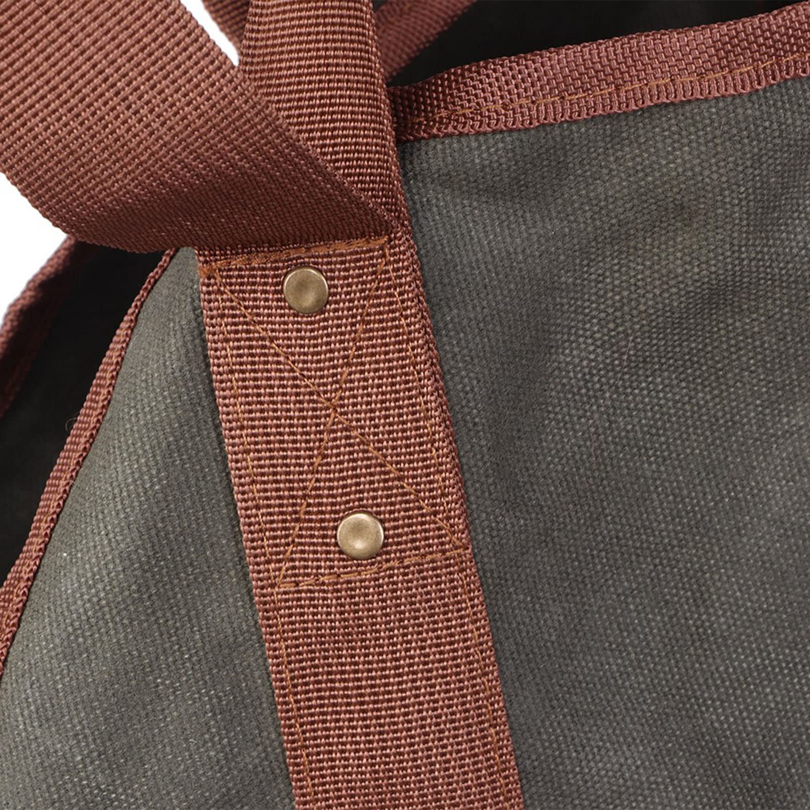 Durable Waxed Canvas Firewood Log Carrier Tote Bag - Large Thicken Wood Storage Bag for Camping, Fireplace & Outdoor Use
