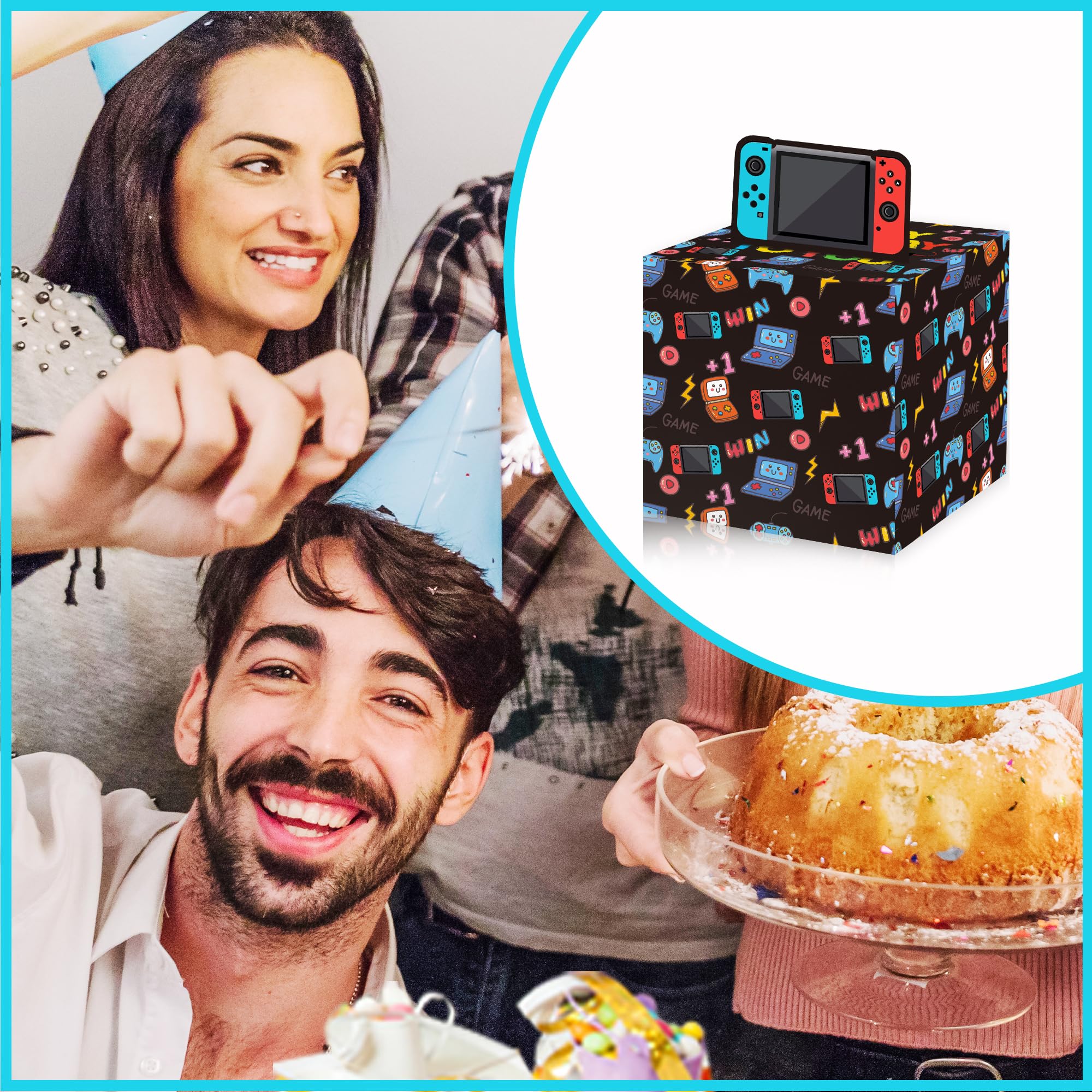 100Pcs Transparent Money Pull Gift Bags - Fun Birthday Cash Gift Set for Gamers & Game Lovers - Perfect for Surprise Money Gifts, Parties & Special Occasions - Great Birthday Present for Women & Men