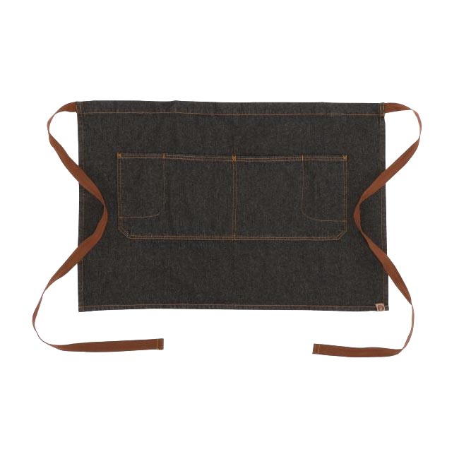 Chef Works AW048BLK Memphis Half Bistro Apron - Black Professional Kitchen Apron (28.5
