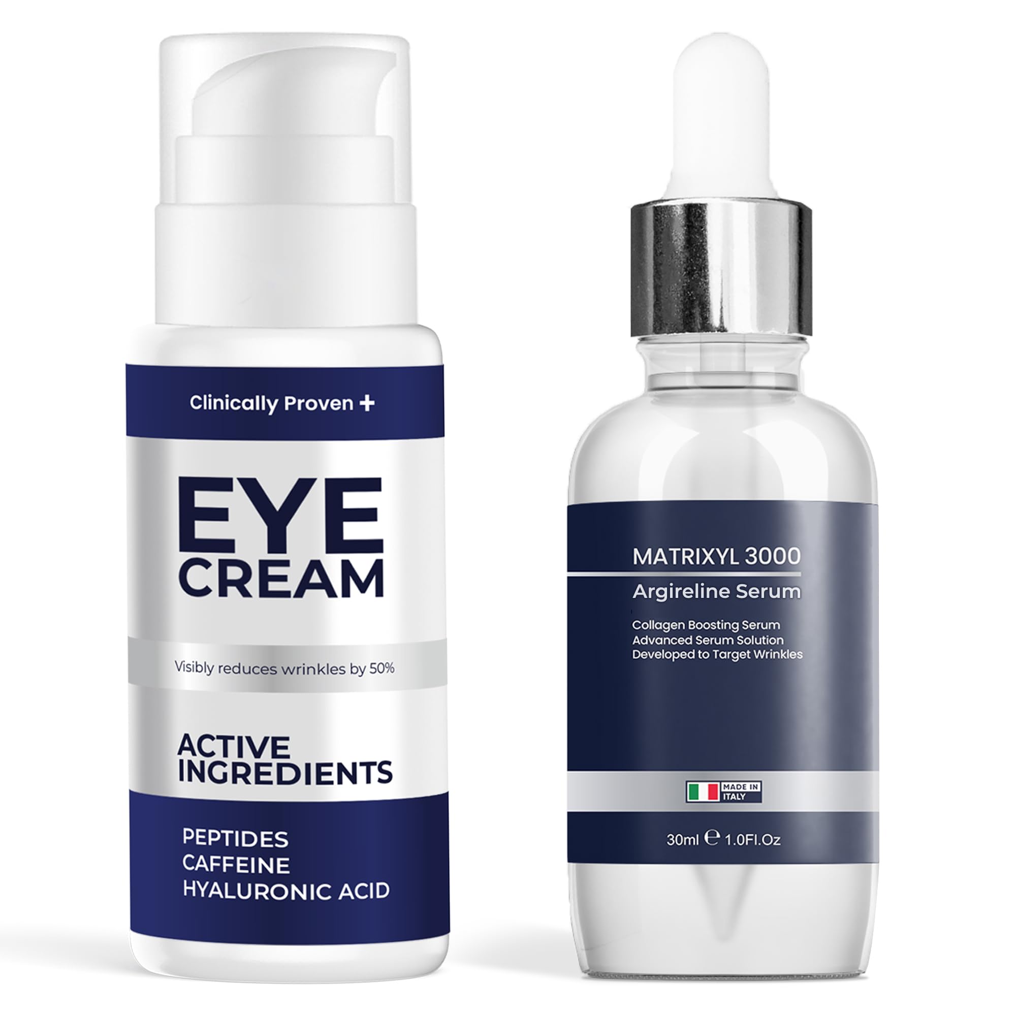 **Anti-Aging Under Eye Cream for Puffiness & Dark Circles with Argireline + Matrixyl 3000 Collagen-Boosting Face Serum – Reduce Fine Lines & Wrinkles for Hydrated Skin – Perfect for Nighttime Skincare Routine & Daily Use**