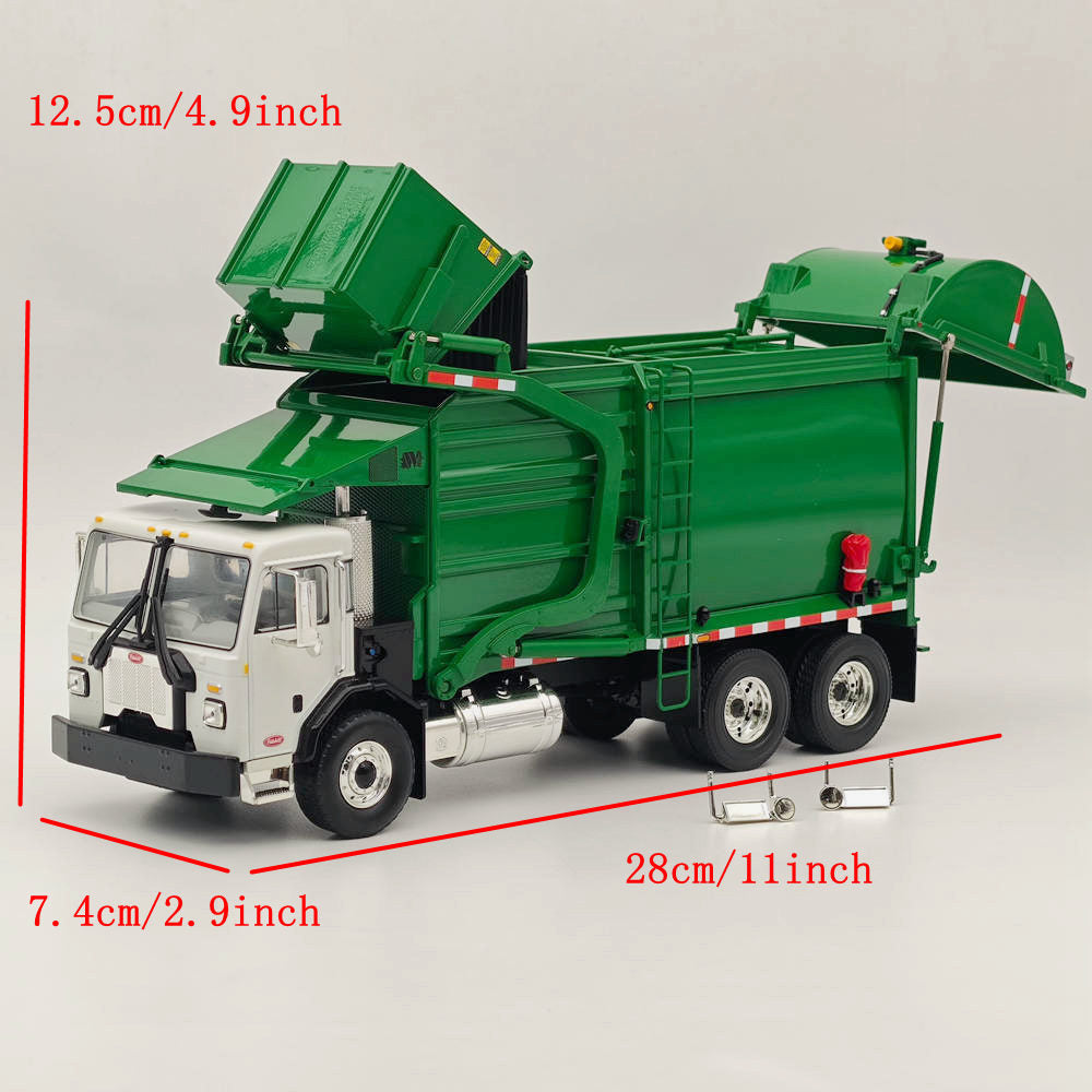 1/34 Scale FIRST GEAR Peterbilt 520 Wittke Front End Loader Refuse Truck Diecast Metal Replica Model - Collectible Truck for Display & Gifts - Perfect for Truck Enthusiasts & Model Collectors