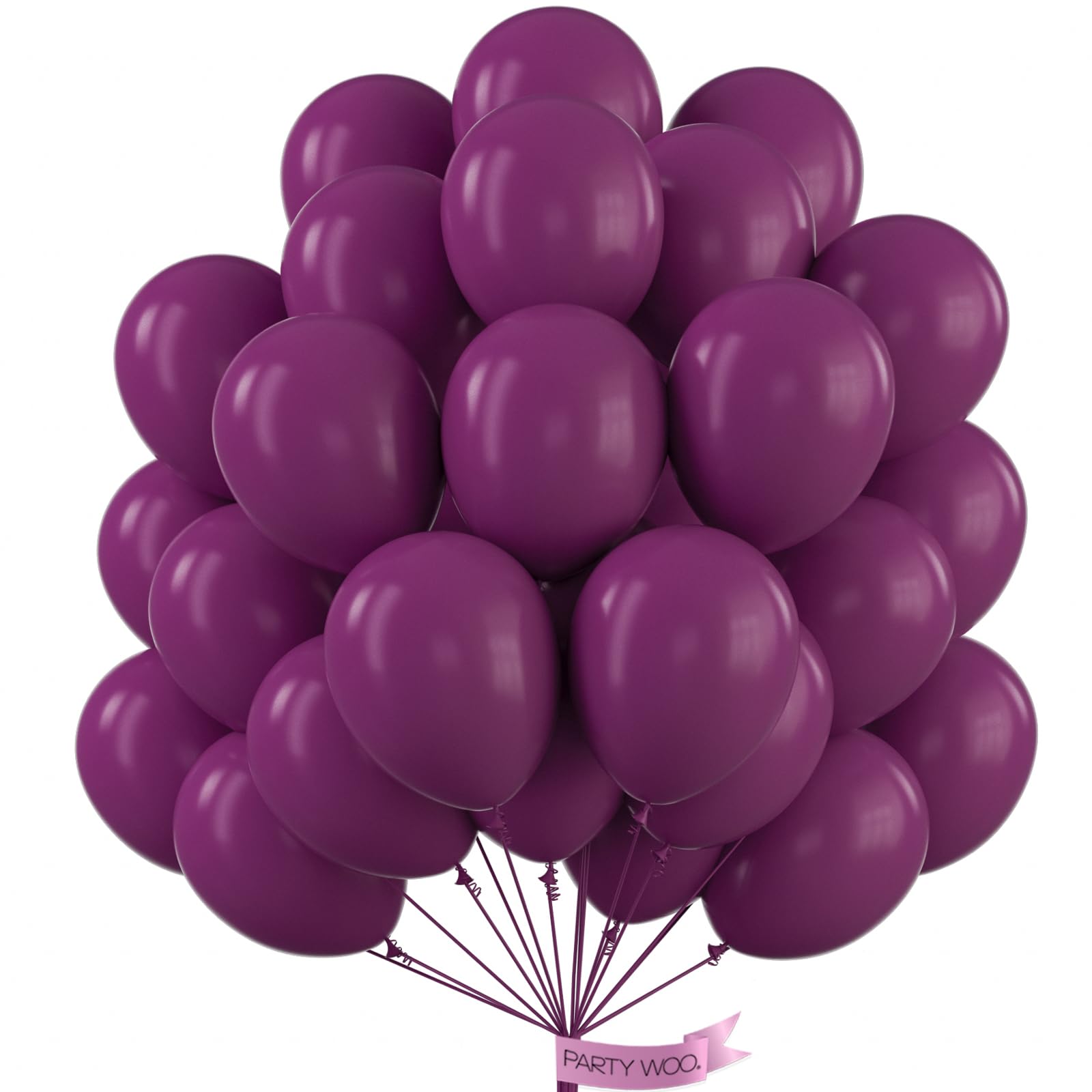 100-Pack 10 Inch Boho Purple Balloons - Premium Dark Purple Party Balloons for Garland & Arch Decor | Perfect for Birthday Parties, Weddings, Baby Showers & Special Events | Durable Latex Balloons for Indoor/Outdoor Decorations