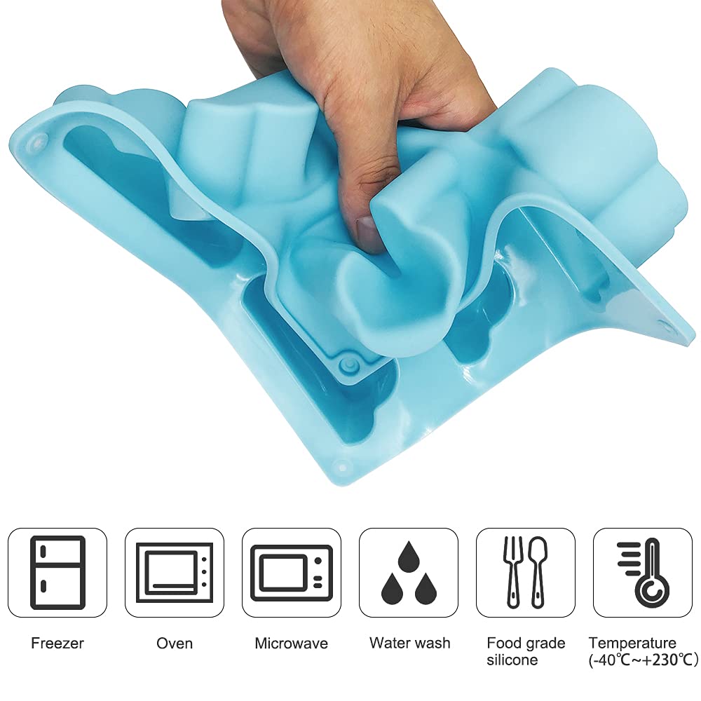 3 Pack Silicone Soap Molds for Soap Making - Cloud Shaped Soap Makers Kit, Reusable Baking Molds for Cupcakes, Puddings & DIY Crafts (Perfect for Homemade Gifts, Bath Bombs & Candle Making)