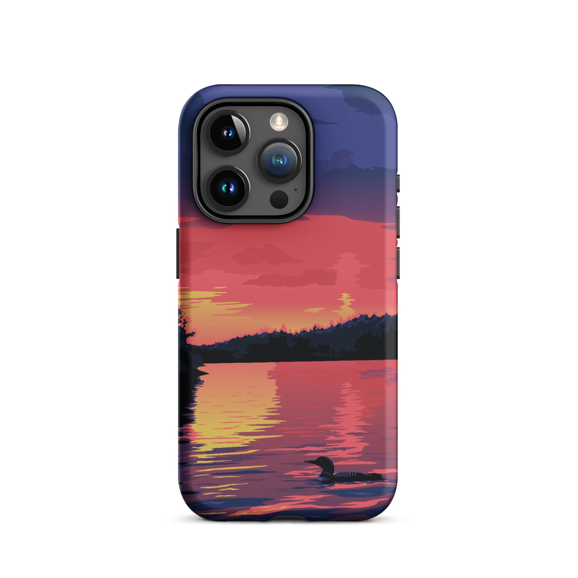 Premium iPhone Protective Case with Sunset Loon Design - Shockproof & Scratch-Resistant Cover for iPhone [Models] | Perfect for Outdoor Adventures, Travel & Daily Protection