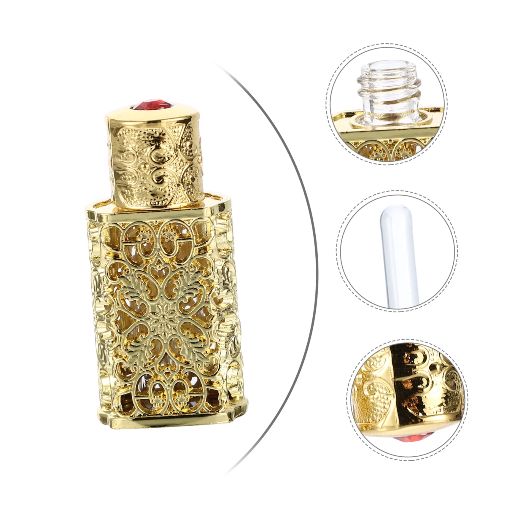 FRCOLOR 3ml Empty Glass Dropper Bottles for Essential Oils, Perfume, Makeup Samples - Leak-Proof Mini Travel Containers with Fine Mist Sprayer - Perfect for DIY Blends, Aromatherapy & Skincare Storage