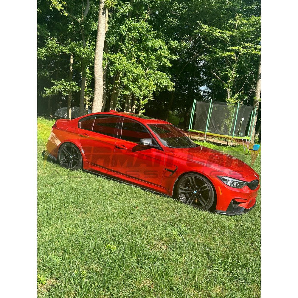 2014-2021 BMW M3 M4 F80 F82 F83 Carbon Fiber Side Skirt Extensions - Performance Upgrade for Enhanced Aerodynamics & Style | Perfect for Track Days & Street Racing
