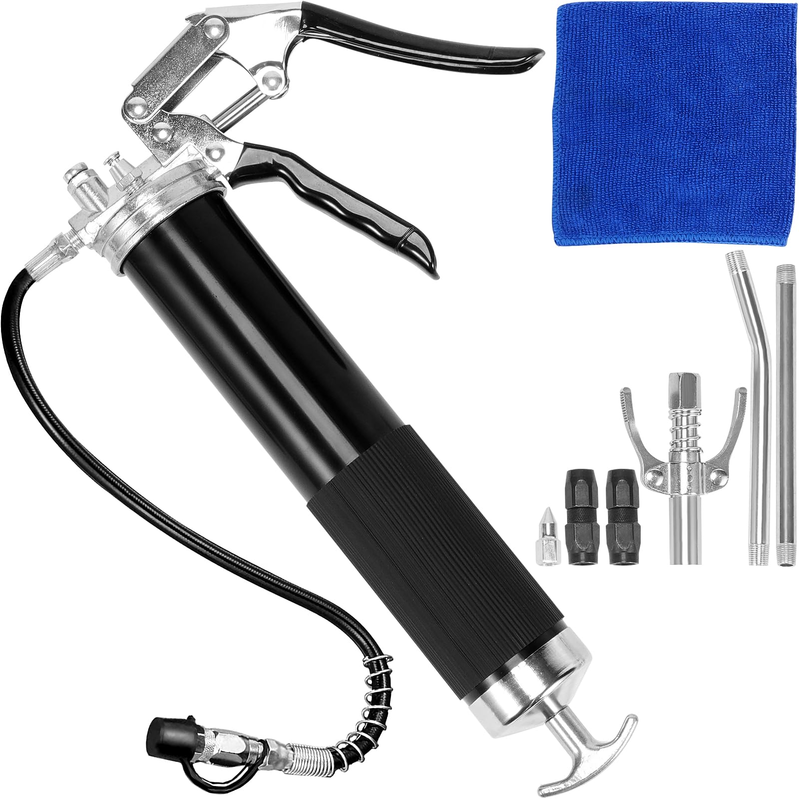 VEVOR Heavy Duty 6000 PSI Pistol Grip Grease Gun - Professional Automotive & Industrial Lubrication Tool for Cars, Trucks, Tractors & Machinery Maintenance