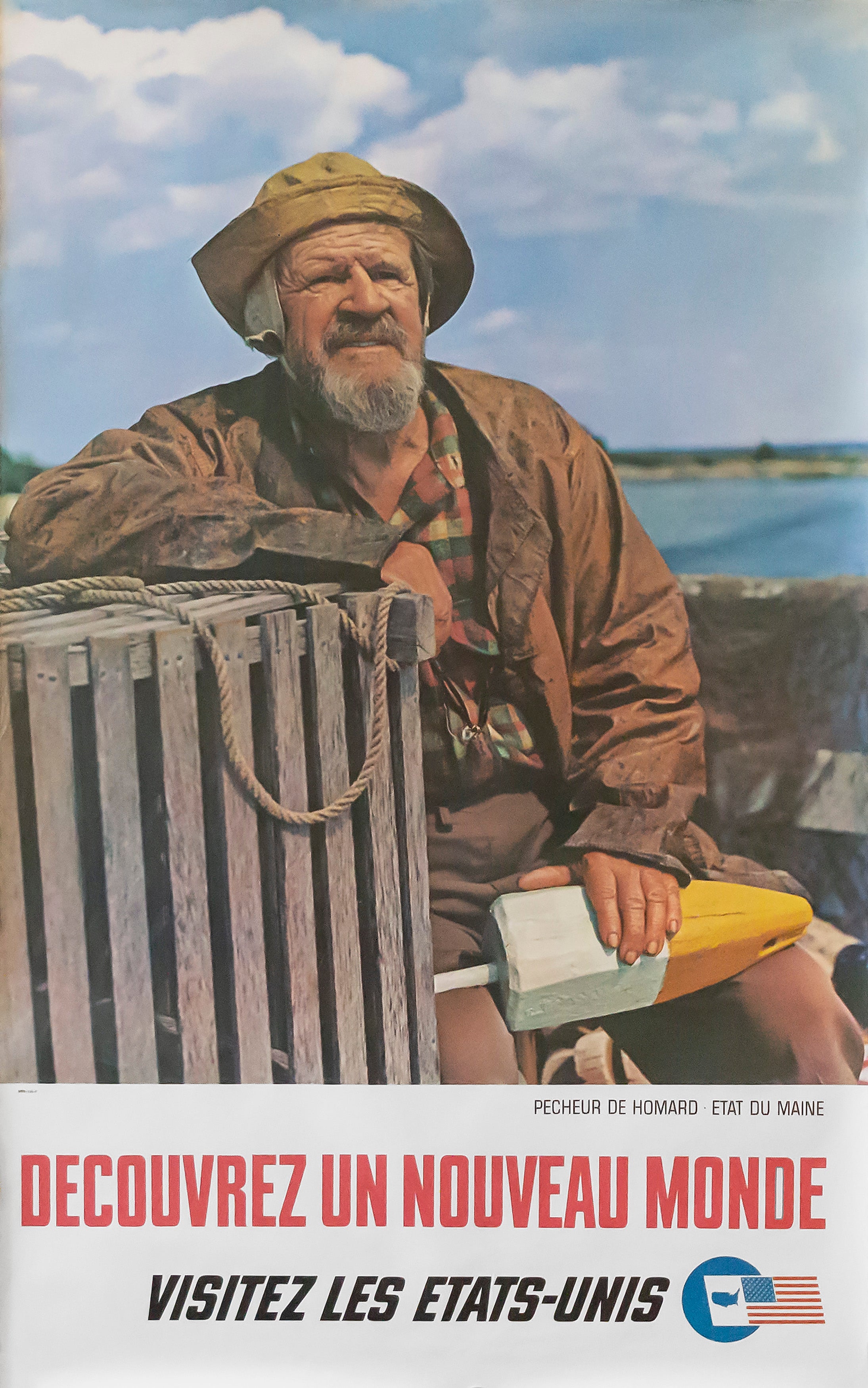 Vintage 1965 Original American Travel Poster - 