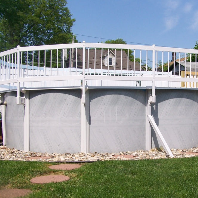 24-Piece Resin Above Ground Pool Fence Base Kit - Durable & Weatherproof Pool Safety Barrier for Backyard, Inground & Outdoor Pools - Perfect for Families with Kids & Pets