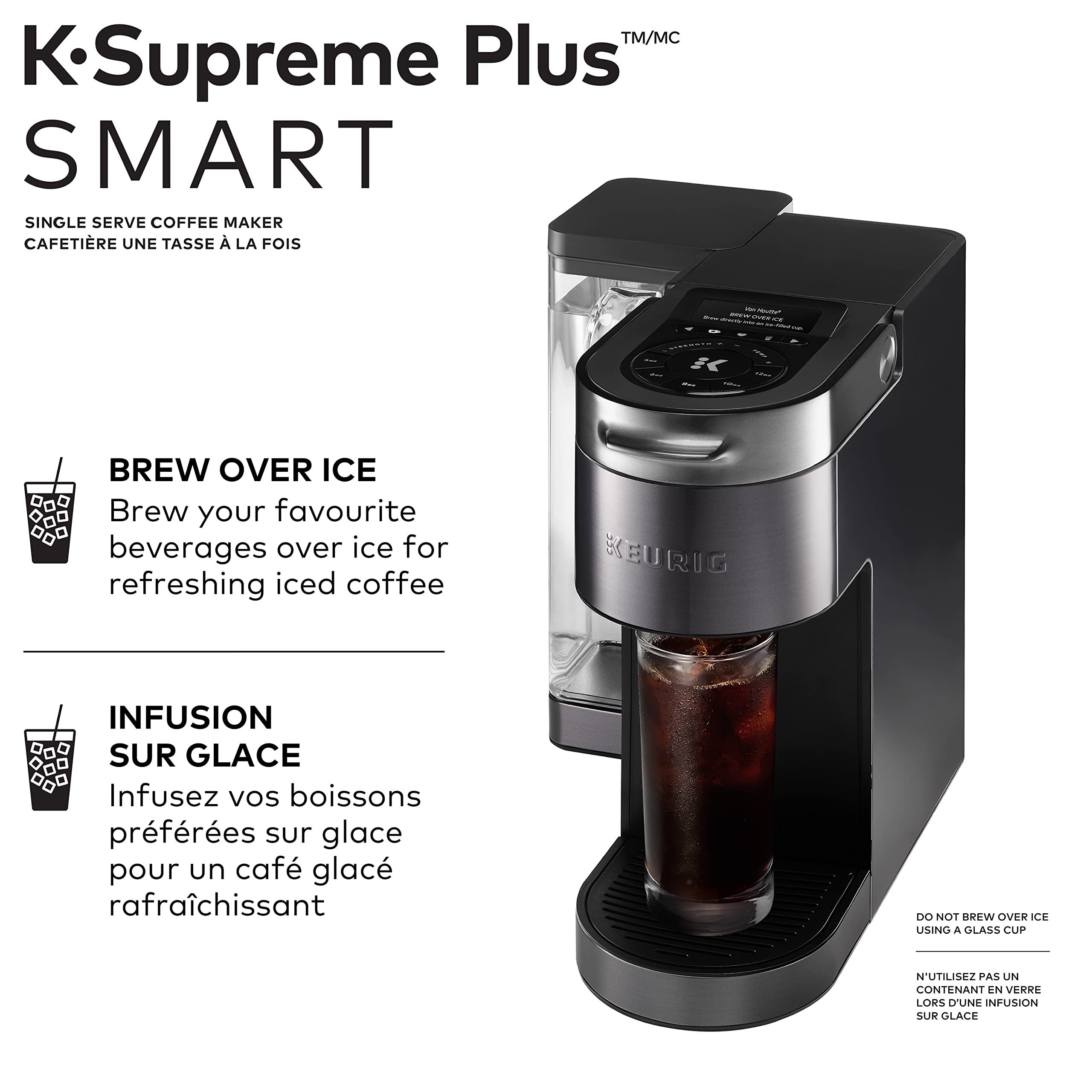 Keurig K-Supreme Plus SMART Single Serve K-Cup Pod Coffee Maker with WiFi Connectivity & App Control, Black - Perfect for Home, Office & Small Business Use