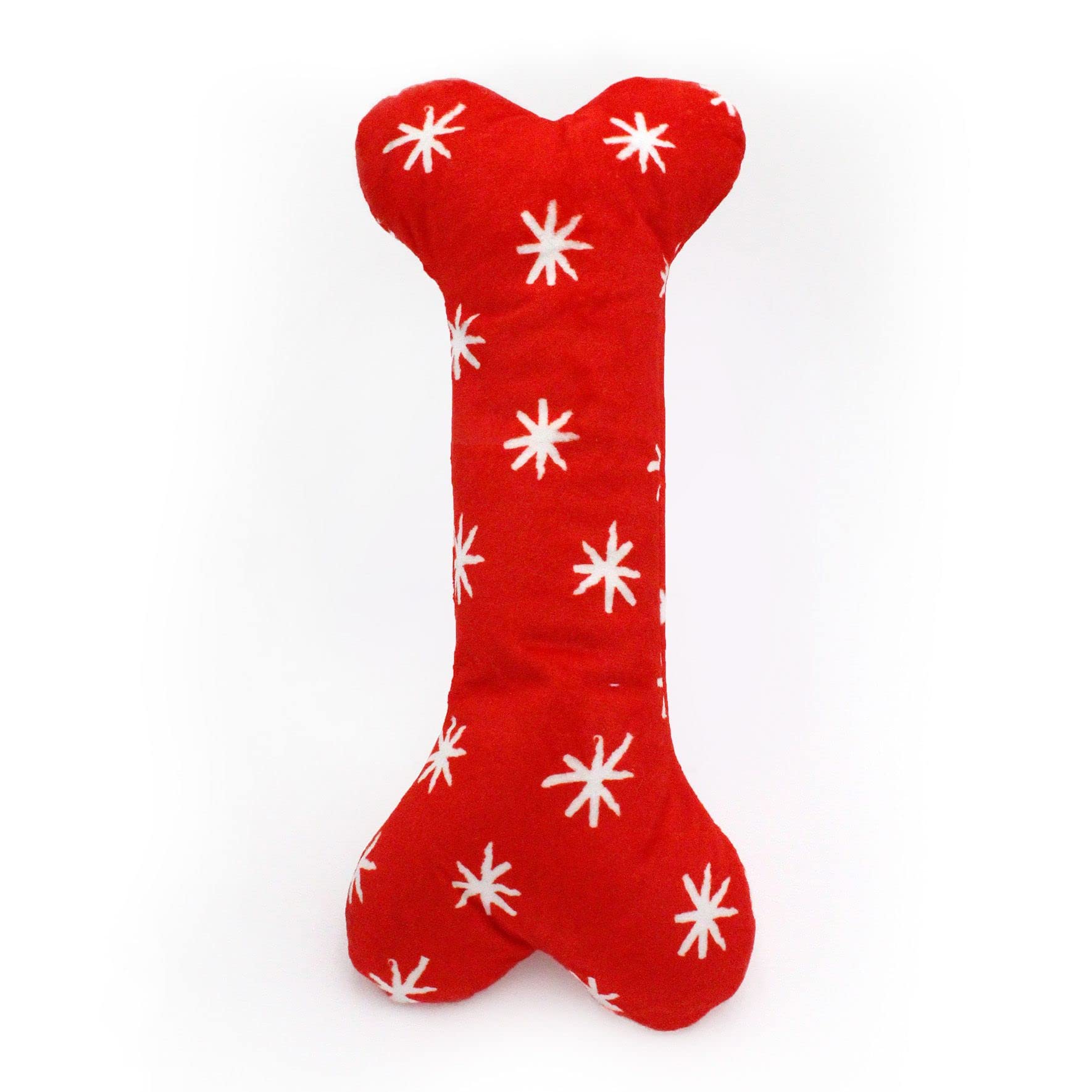 ZippyPaws Holiday Jigglerz Festive Bone Dog Toy - Interactive Chew Toy for Small & Medium Dogs - Perfect for Christmas Gifts & Indoor Playtime