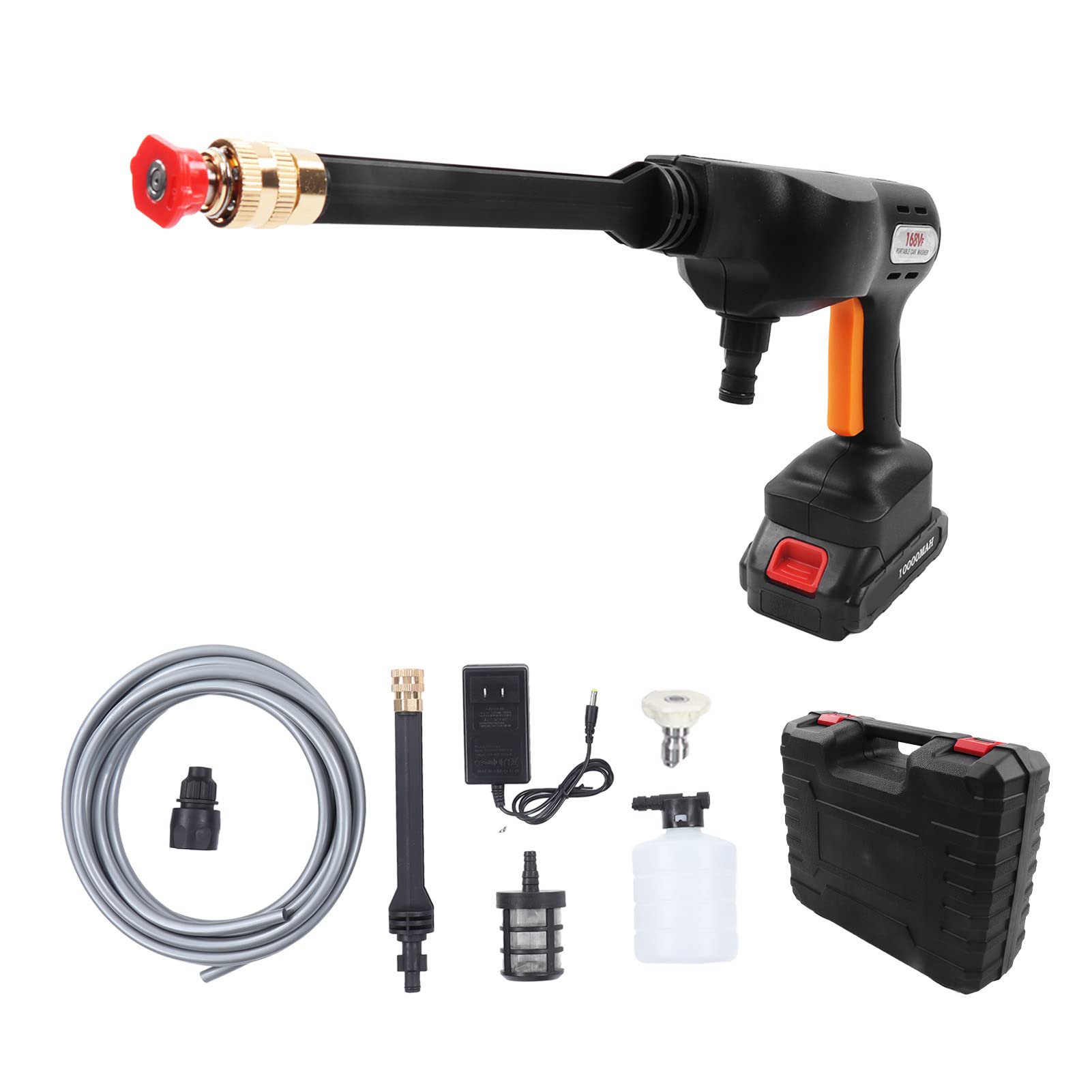 **Acouto 435PSI Cordless High Pressure Washer - Portable Car Wash Machine with Filter & US Plug (100-240V) - Ideal for Cars, Motorcycles, Garden Furniture & Outdoor Cleaning**