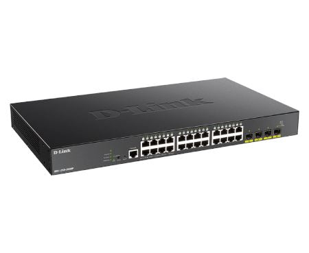 D-Link DGS-1250-28XMP 28-Port 10G Smart Managed PoE Switch | Network Switch for Business & Office | High-Speed Data Transfer for Servers, Surveillance & VoIP Systems