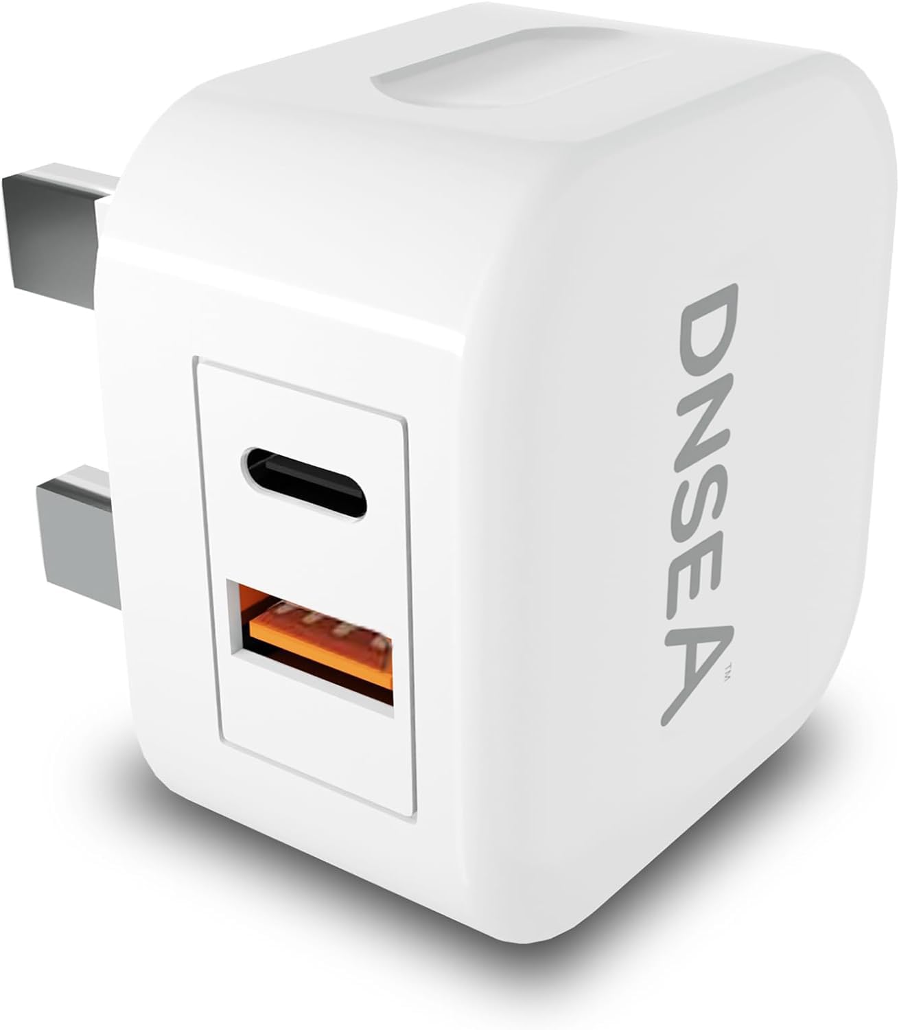 20W Dual Port USB C Fast Charger Plug - PD Compatible for Honor 90 Lite/X7b/X6a/X6b/90 Smart/200 Lite/Magic6 Lite - UK 3 Pin Wall Adapter (White) - Perfect for Home, Office & Travel Charging