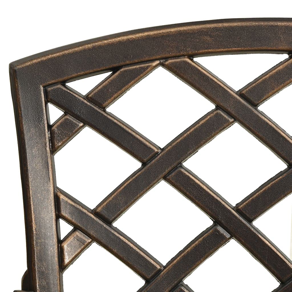 2-Piece Cast Aluminum Patio Chairs Set - Bronze Outdoor Furniture for Garden, Deck, Balcony & Poolside - Weather-Resistant Seating for Relaxing & Entertaining
