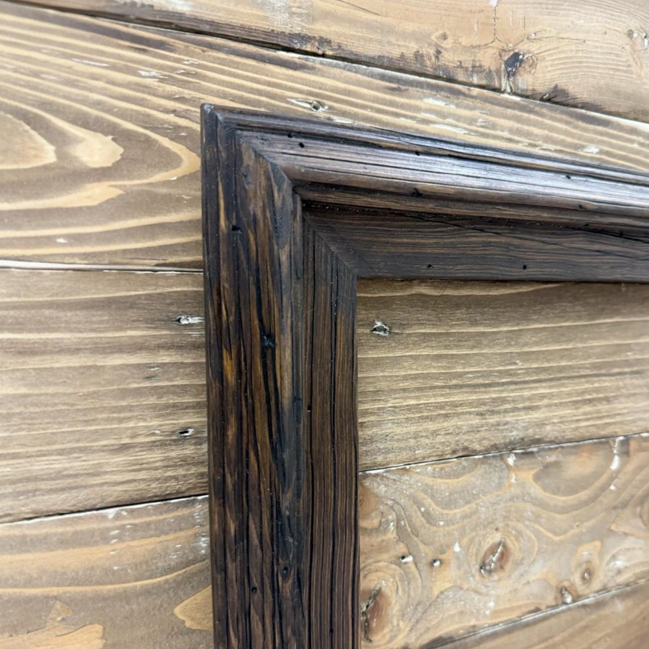 **Handmade Rustic Dark Wood TV Frame for Samsung The Frame TV - 32, 43, 50, 55 Inch - Perfect for Living Room, Bedroom & Home Theater Decor**