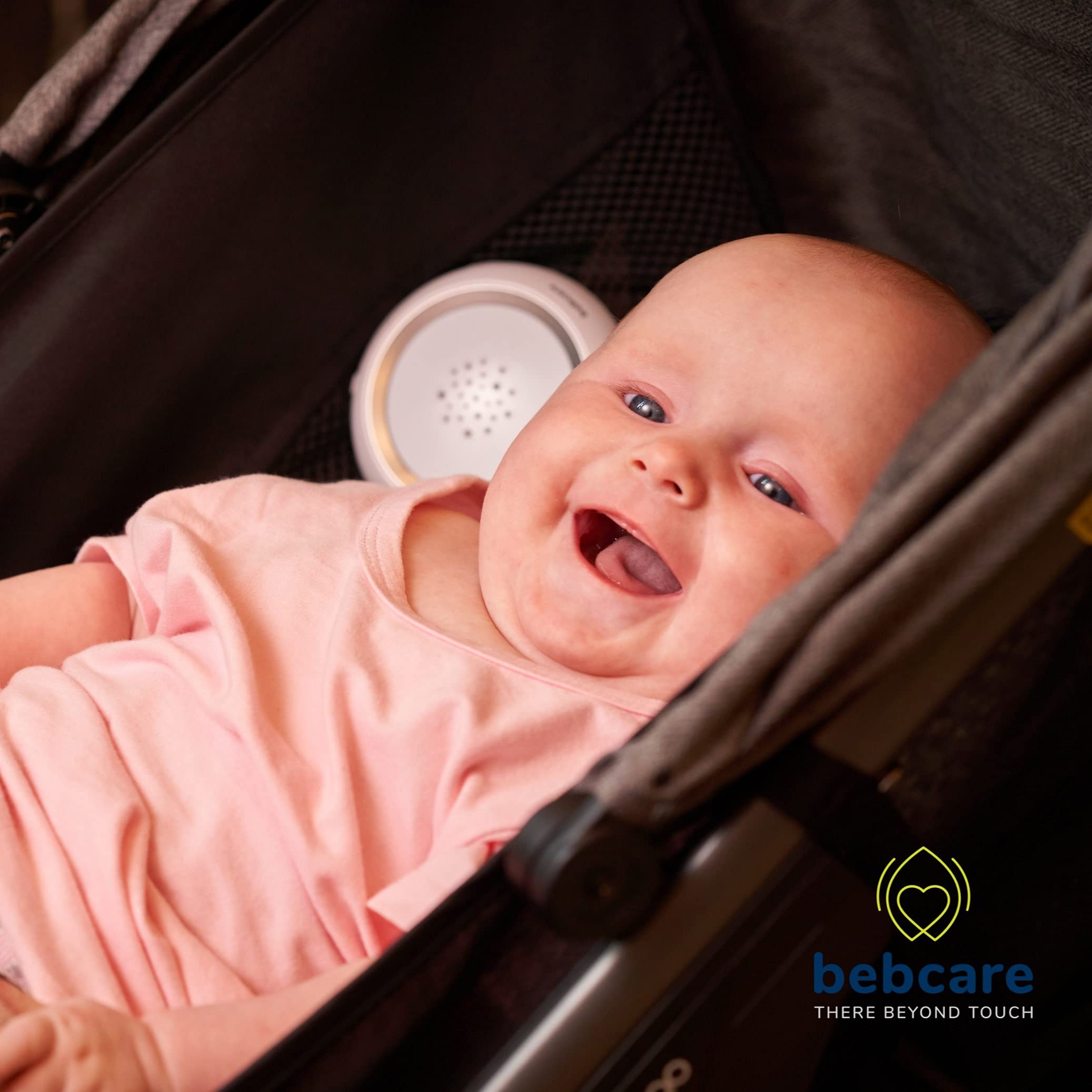 Bebcare Hear Audio Baby Monitor - Ultra-Low Radiation Safe Technology with Breathing Sensor, Night Light & White Noise - 2000ft Range (Includes Sensor Mat) - Perfect for Nursery, Travel & Peace of Mind Parenting