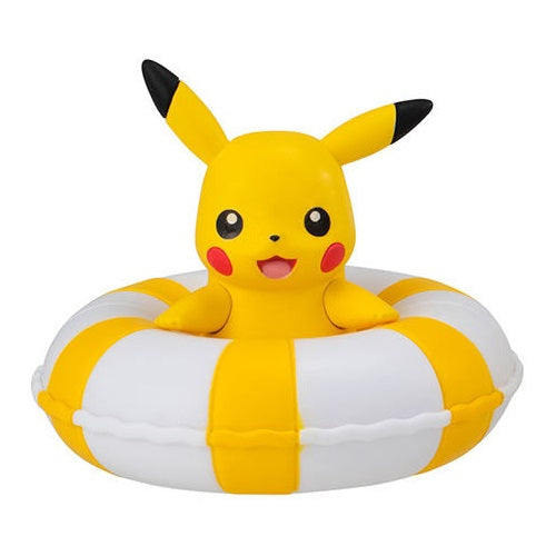 Pokemon Puka Puka Floating Ring - Bandai 2 Inch Mini Collectible Figure - Perfect for Pool Parties, Bath Time & Kids' Water Play