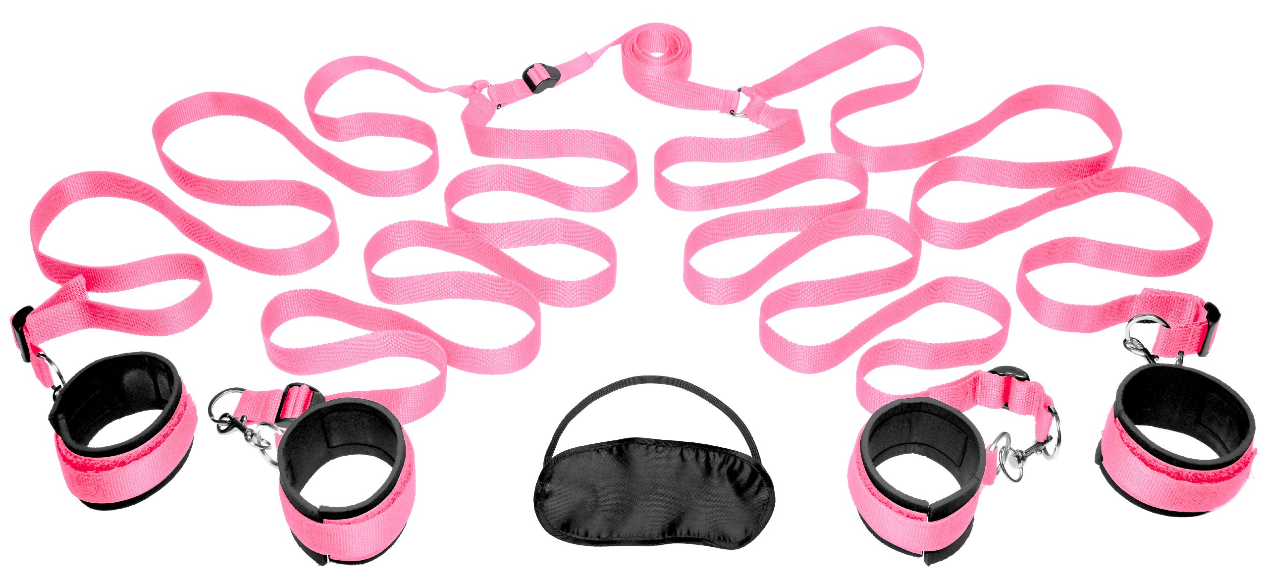 Pink Frisky Bedroom Restraint Bondage Kit - Sensual Couples Bondage Set for Spicing Up Romance & BDSM Play - Perfect for Bedroom Fun, Roleplay & Intimate Adventures