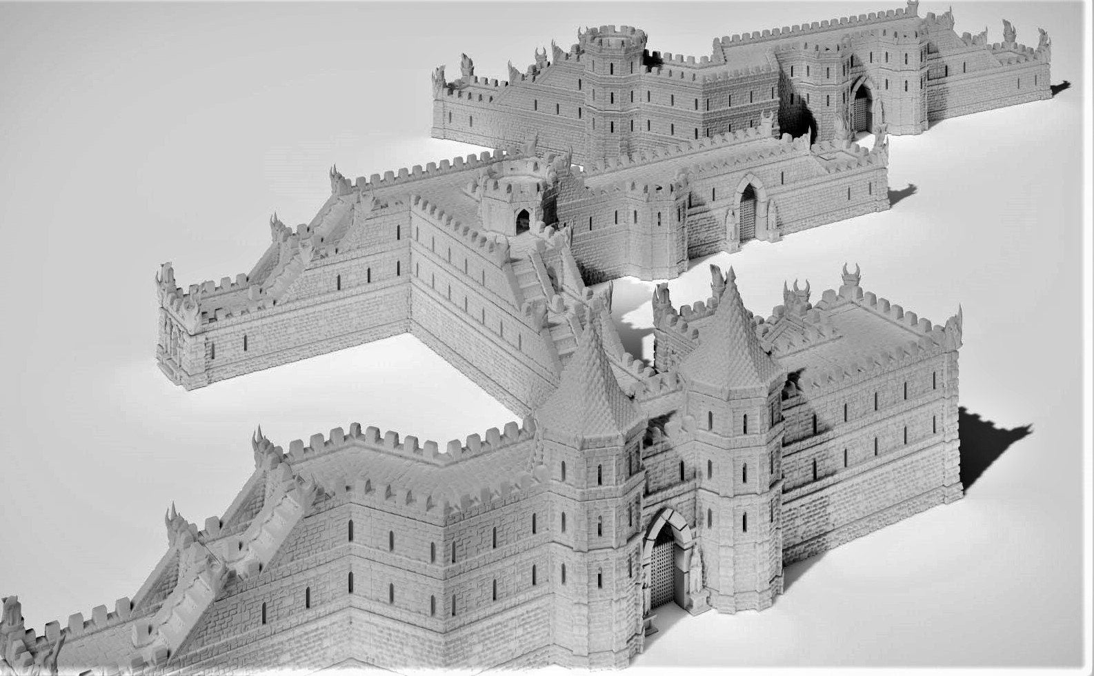 Drennheim Wall System - Modular Defensive Terrain for Dungeons & Dragons RPG | Castle Walls, City Walls & Battle Maps Accessories | Perfect for D&D Campaigns, Wargaming & Tabletop RPG Scenes