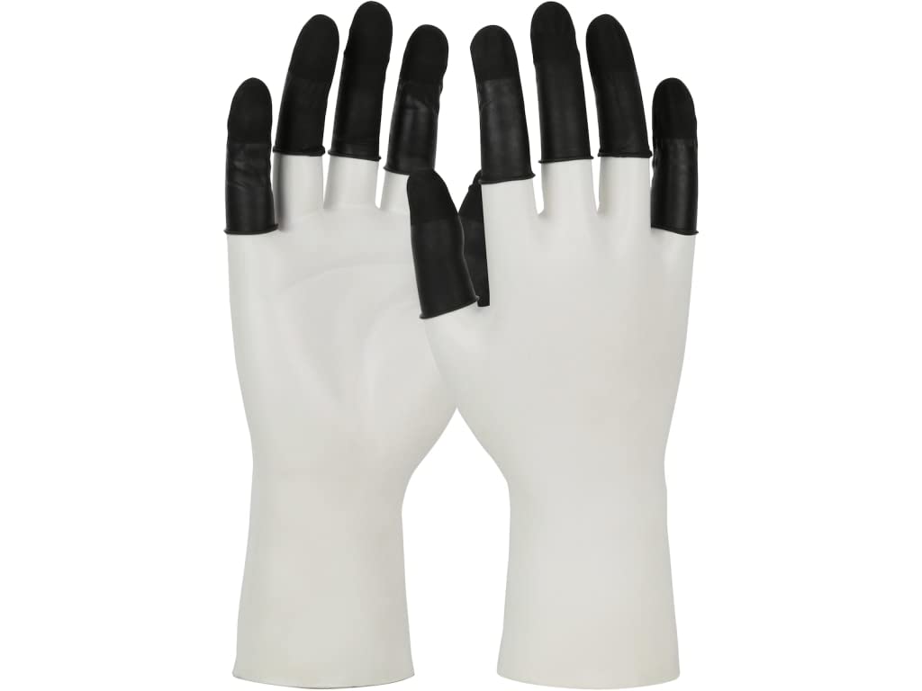 Qualatex 8C Extra Large Latex Finger Cots - ISO Class 5 Certified - 100pcs/Bag - Ideal for Medical, Laboratory & Food Handling Protection