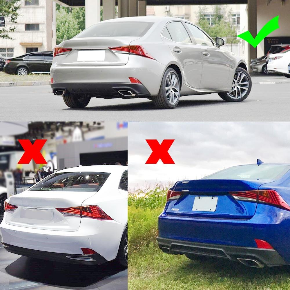 Carbon Fiber Rear Diffuser for Lexus IS300 IS350 Base/F Sport Sedan 2017-2018 - Bumper Cover Lower Lip Spoiler Valance Protector Body Kit - Factory Outlet - Enhances Aerodynamics & Style for Street Racing & Car Shows