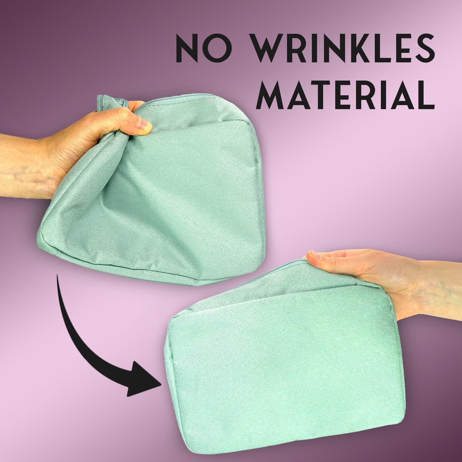 TSA Approved Hanging Travel Toiletry Bag for Women - Lightweight Portable Cosmetic Organizer with Hook, Small Carry-On Dopp Kit for Toiletries & Accessories | Perfect for Overnight Trips, Business Travel & Vacation (Green)