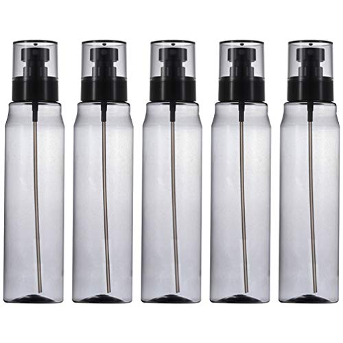 Milisten 5-Pack 250ml Refillable Plastic Spray Bottles - Fine Mist Atomizer for Perfume, Makeup & Travel | Empty Cosmetic Containers for DIY, Skincare & Haircare Solutions