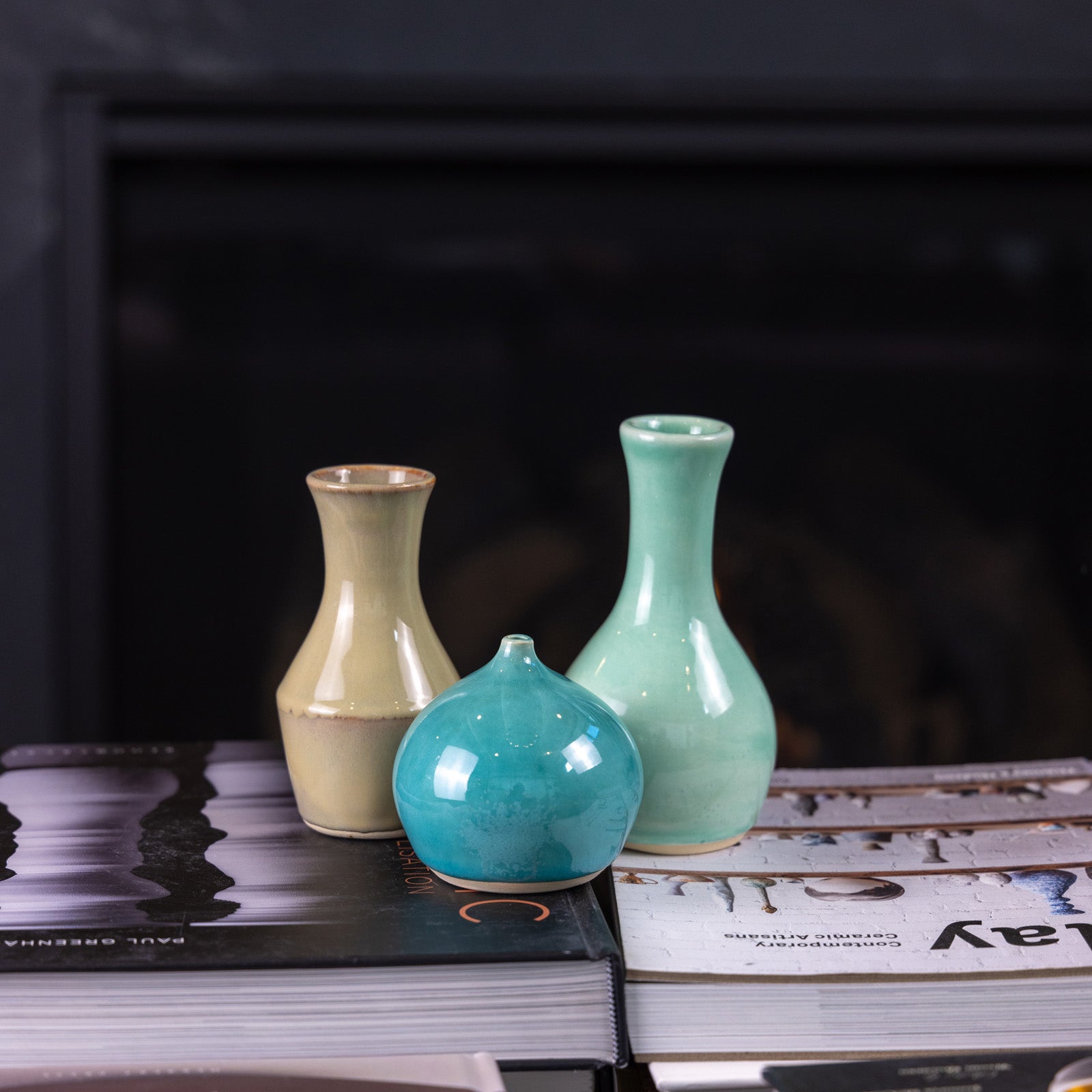 Small Decorative Stoneware Bud Vase - Handcrafted Ceramic Flower Pot #119 for Home Decor, Wedding Centerpieces & Tabletop Arrangements