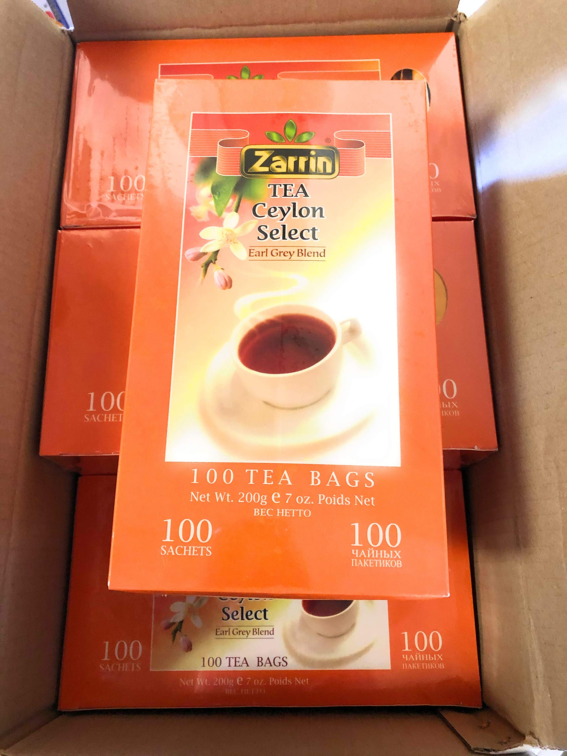 Premium Zarrin Tea Ceylon Earl Grey Black Tea Blend - 100 Individually Wrapped Tea Bags for Home, Office & Gifting | Aromatic Loose Leaf Tea Alternative | Perfect for Afternoon Tea, Relaxation & English Tea Parties