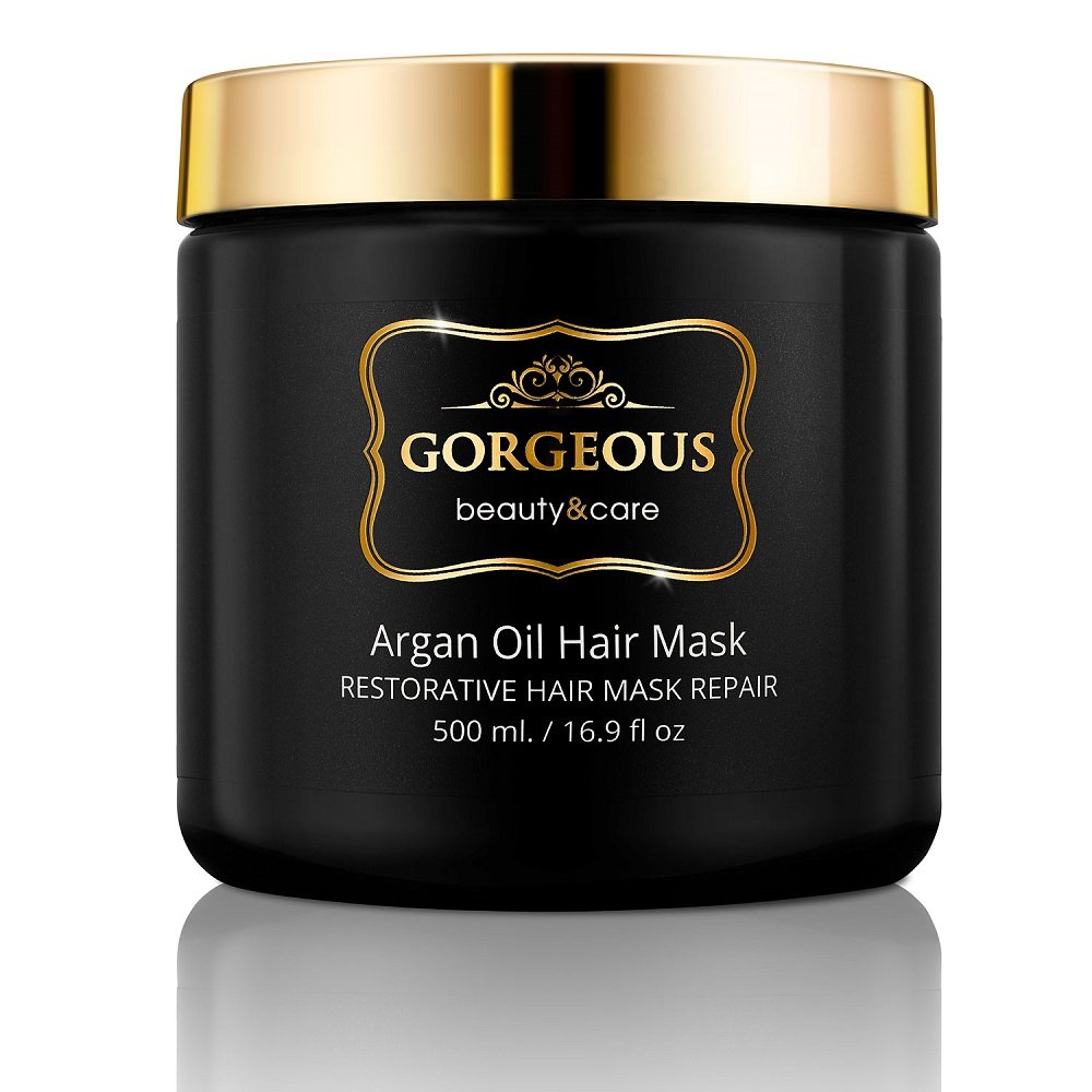 Best Argan Oil Hair Mask with Keratin - Deep Conditioner for All Hair Types - 16.9 fl oz - Repair Dry & Damaged Hair - Perfect for Salon-Quality Treatment at Home