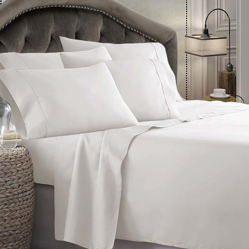 1800 Series Silver Microfiber Sheet Set - Single Bed Size, Ultra Soft & Breathable for All-Season Comfort | Perfect for Dorms, Guest Rooms & Cozy Sleep