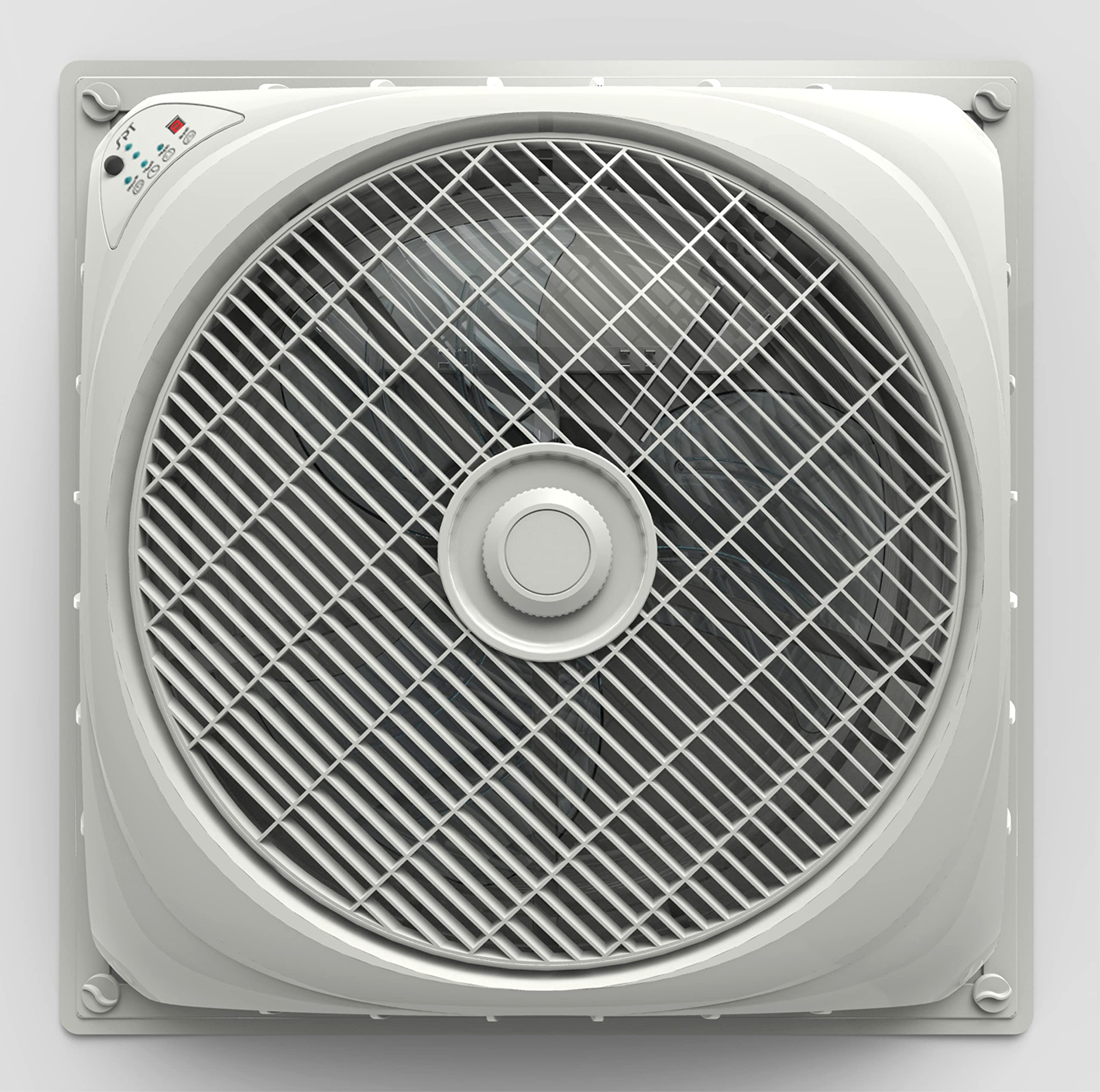 SPT SF-1691CB: 16 Inch White DC Motor Drop Ceiling Fan with Remote Control - Perfect for Bedrooms, Kitchens, and Small Spaces