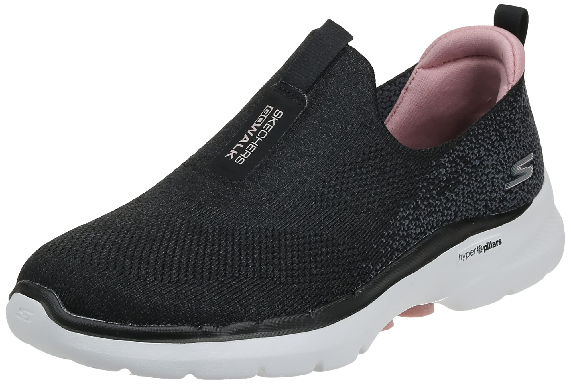 Skechers Women's Go Walk 6 Glimmering Walking Shoes - Lightweight Slip-On Sneakers for Women with Comfortable Arch Support | Perfect for Travel, Work & Everyday Wear