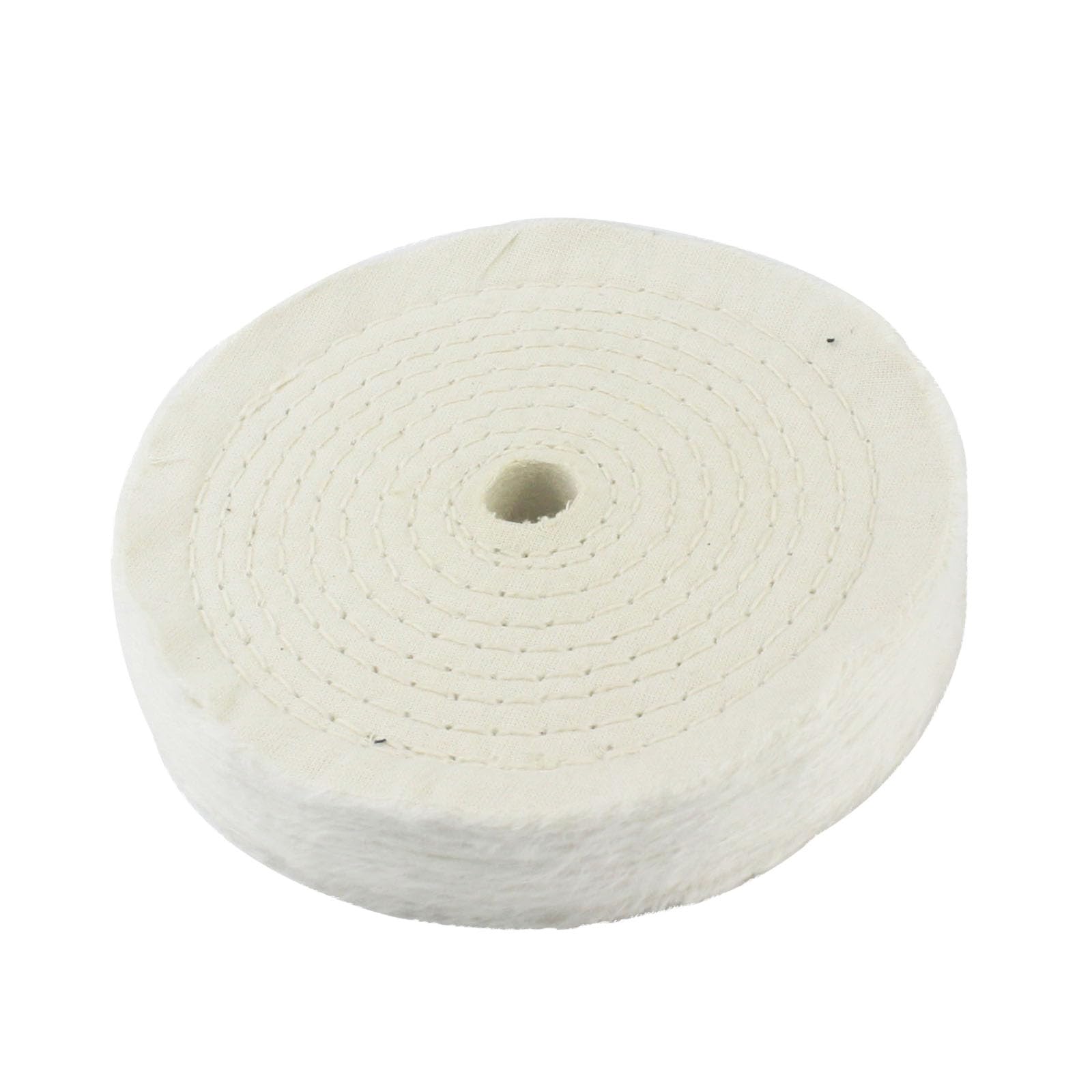 6'' 70 Ply Cotton Buffing Wheel with 1/2'' Arbor - Premium Cloth Abrasive Polishing Wheels for Bench Grinder, Metal & Wood Finishing, Jewelry & Automotive Detailing
