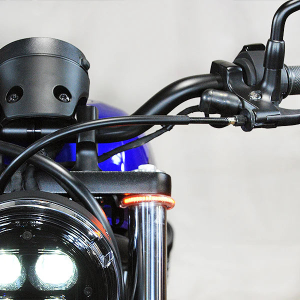 Honda Rebel 500 LED Front Turn Signals - Compatible with 2017-2023 Models - Bright Amber Safety Lights for Motorcycle Night Riding & Urban Commuting