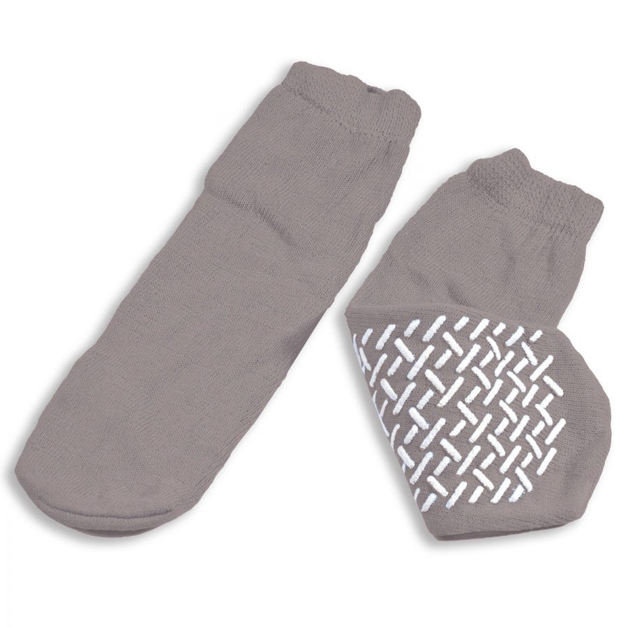 Dynarex 2184 Non-Skid Slipper Socks for Adults - Pack of 48 Pairs | Comfortable Hospital & Home Footwear for Patients & Seniors | Ideal for Healthcare Facilities, Nursing Homes & Post-Surgery Recovery