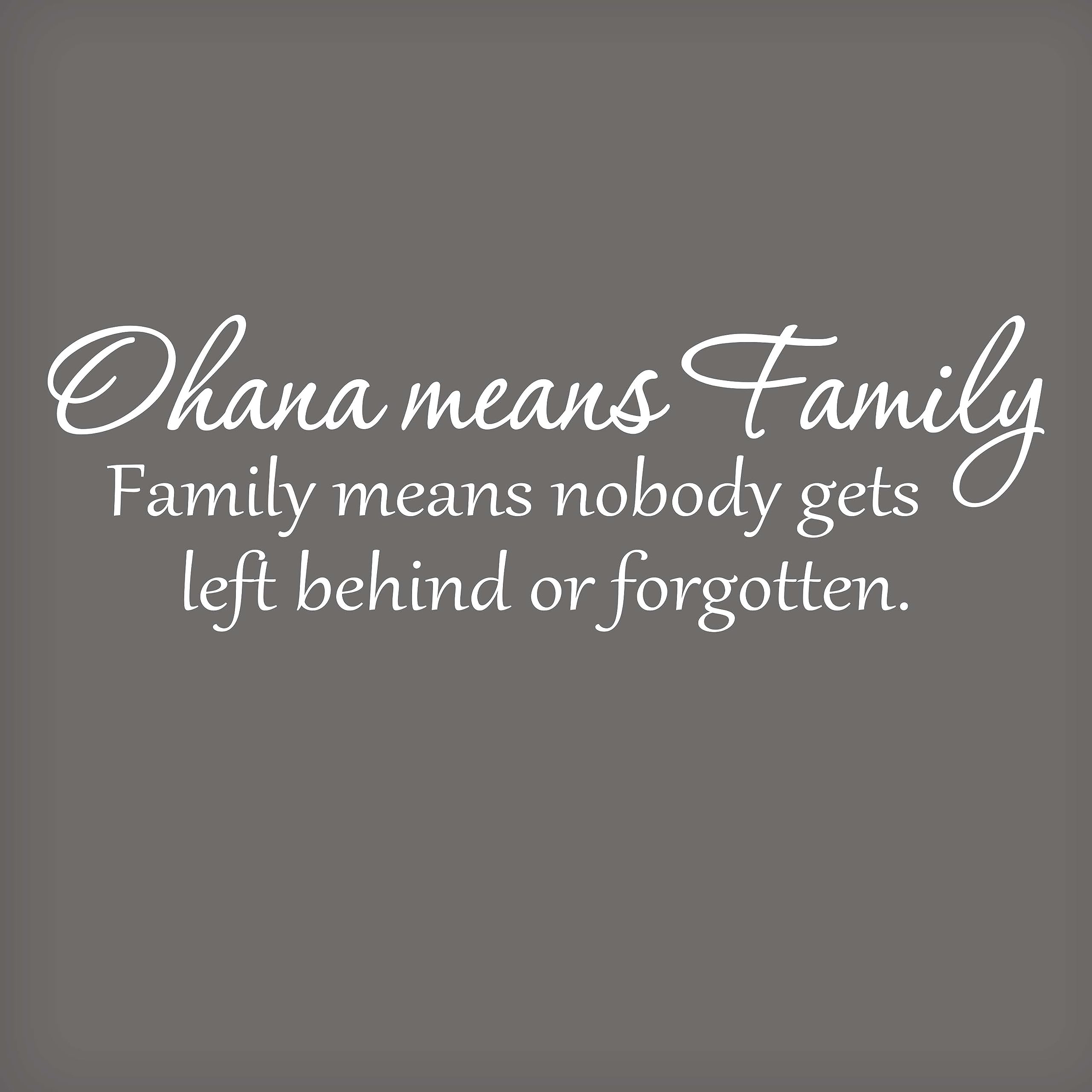 Ohana Means Family Wall Decal - Lilo & Stitch Quote Vinyl Stickers for Kids Room, Nursery & Bedroom Decor - Disney Inspired Wall Art for Home & Office