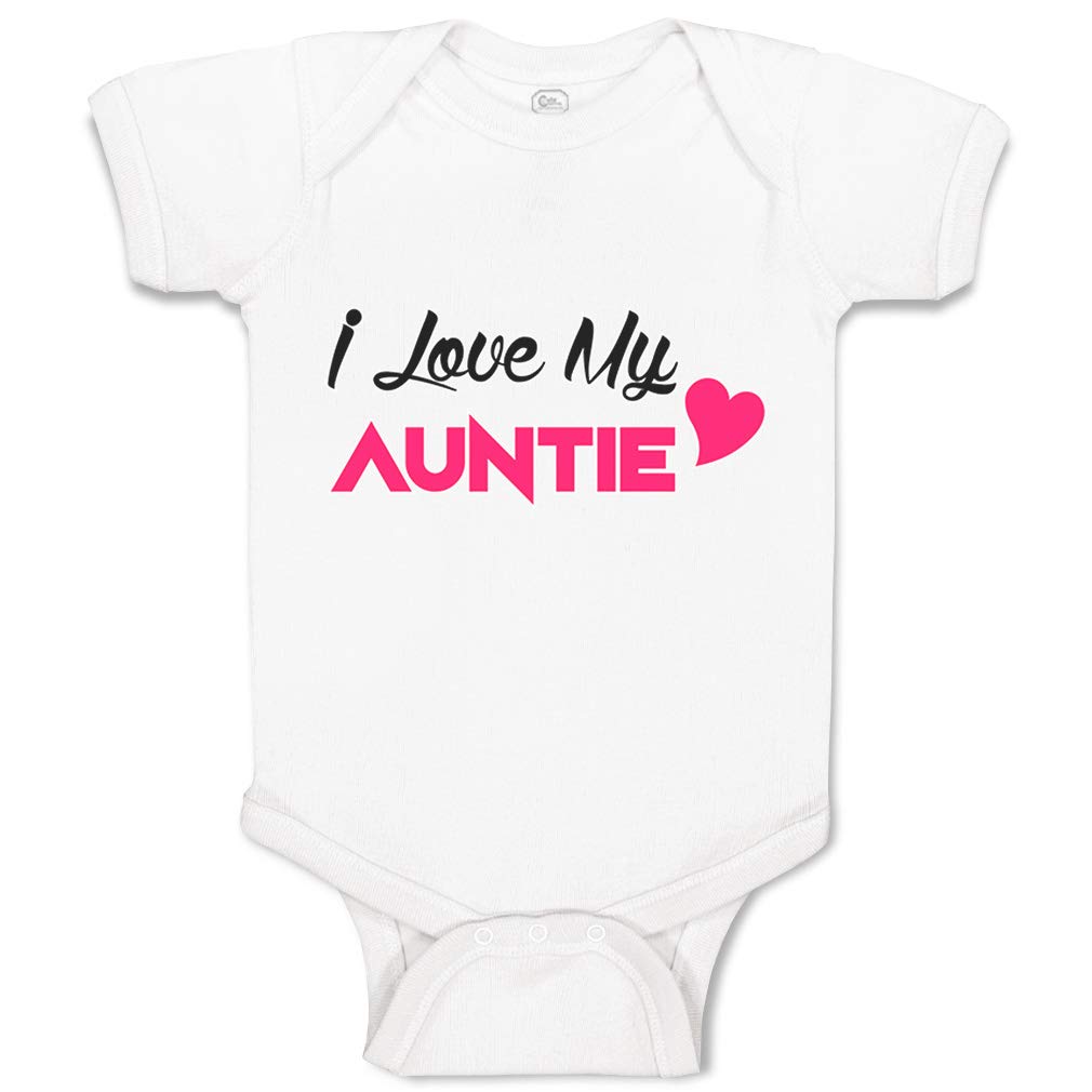 Custom Baby Bodysuit - I Love My Auntie Cotton Outfit for Boys & Girls | Gift for Newborns