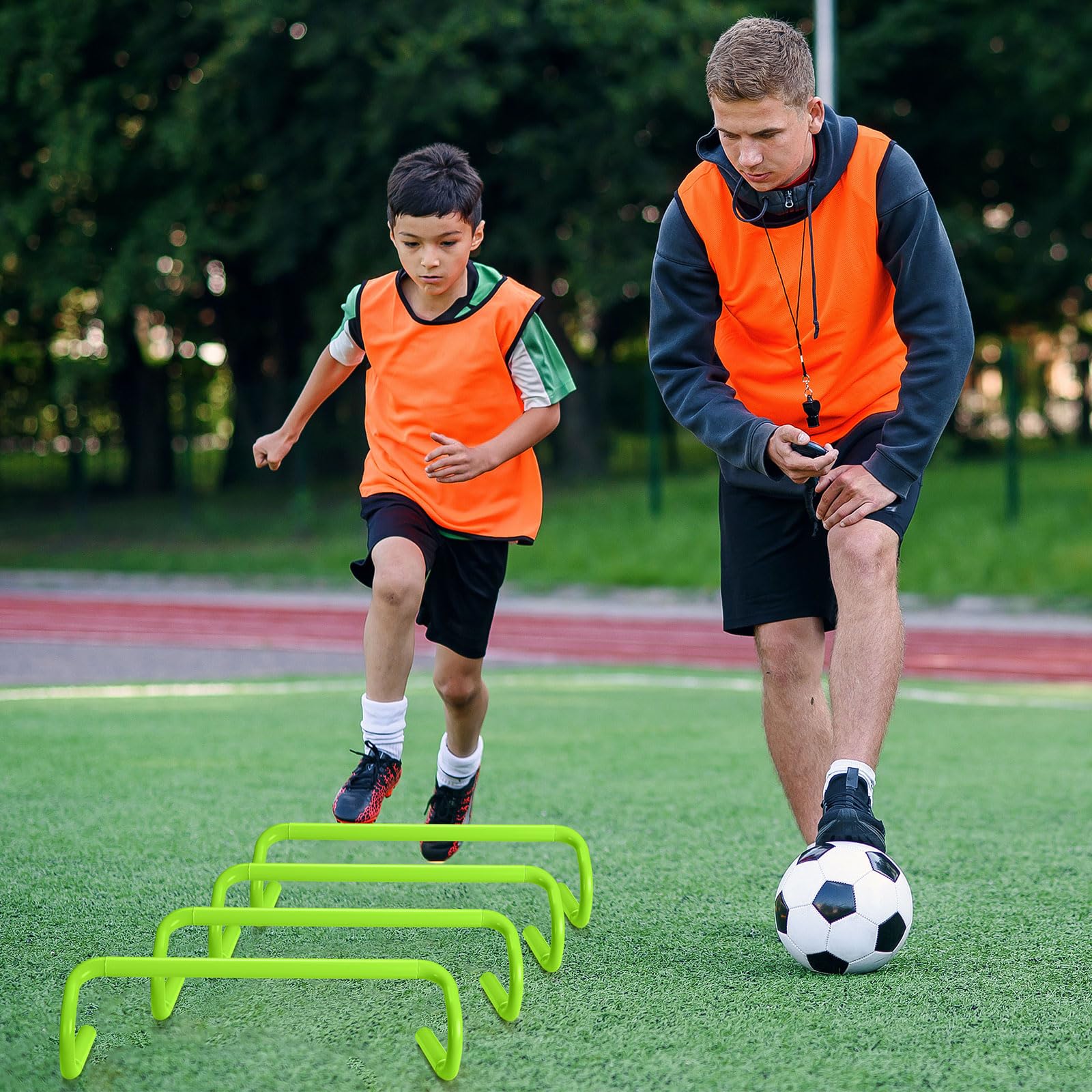 5 Pcs Speed Agility Hurdles - Detachable Training Equipment for Soccer, Basketball & Plyometric Drills