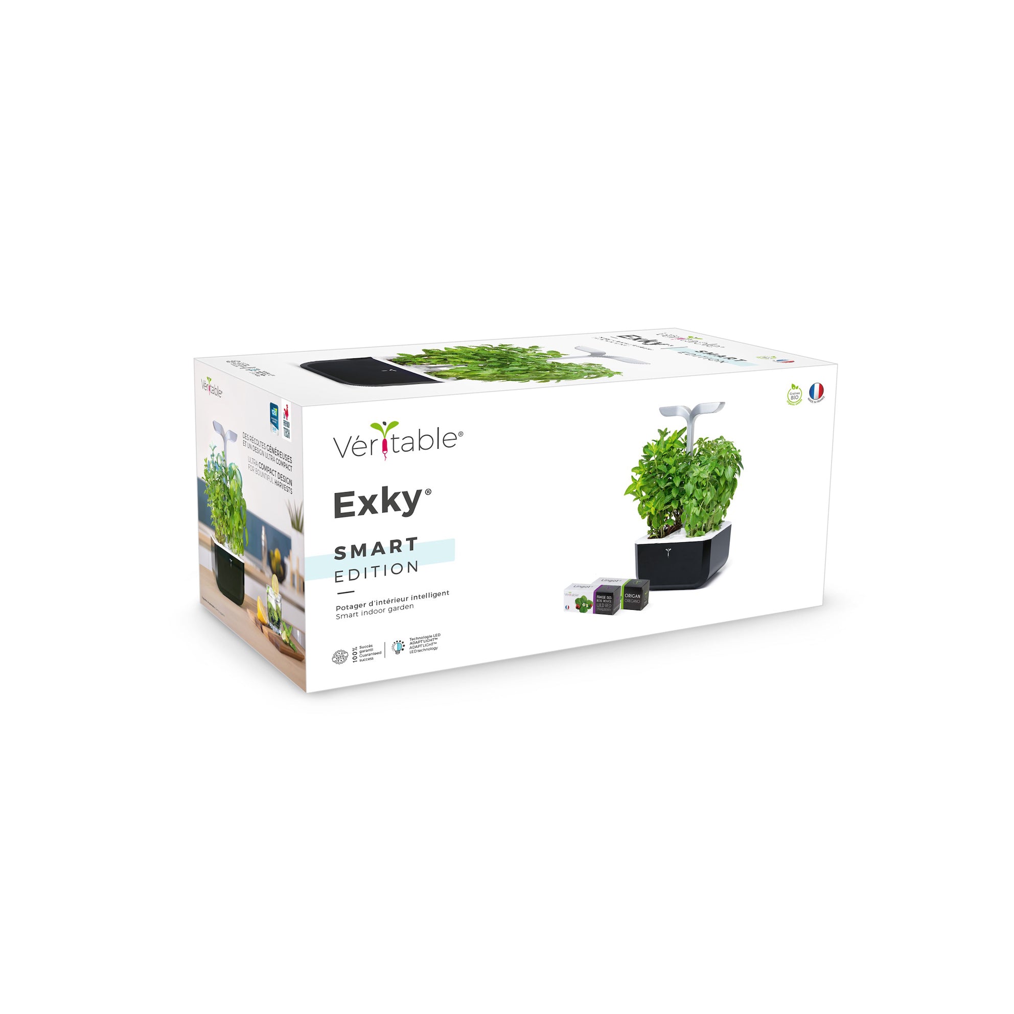 VERITABLE Smart Exky Edition Black - Self-Watering Planter for 2 Plants | Perfect for Home, Office, or Indoor Gardening | Low Maintenance Houseplant Decor