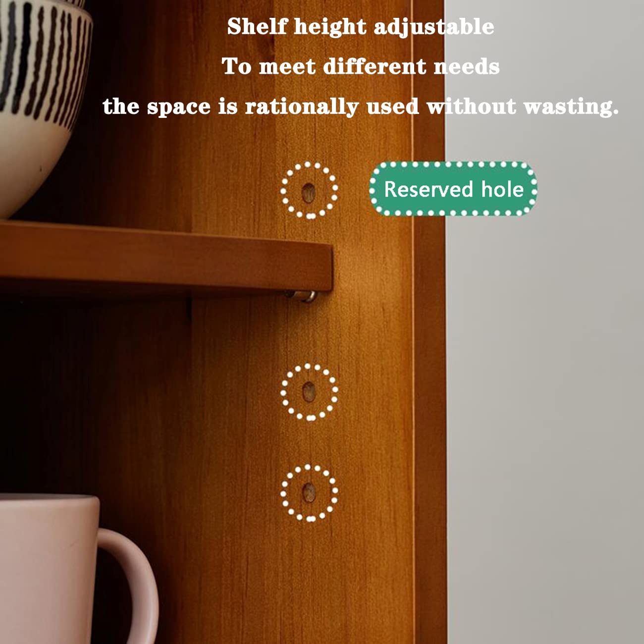 Solid Wood Wall Cabinet - 80x30x35cm Brown Storage Cabinet for Kitchen, Living Room, Entryway & Study | Space-Saving Home Organization Solution for Dishes, Books & Decor