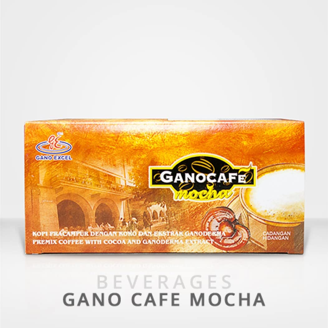 Premium Gano Cafe Mocha Coffee with Ganoderma - 6 Boxes (90 Sachets) | Immune Support & Energy Boost | Perfect for Office, Travel & Home Brewing